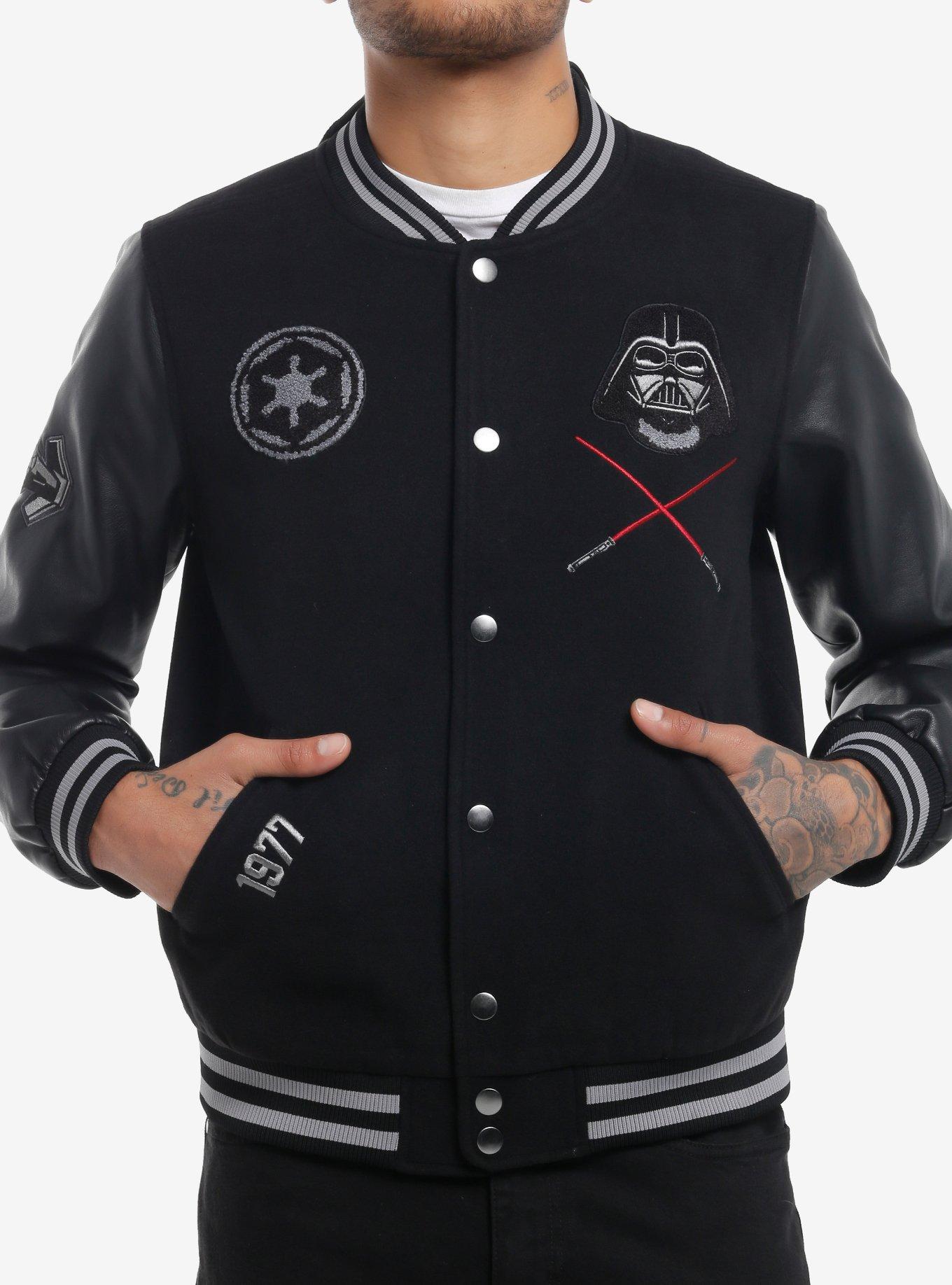 Our Universe Star Wars Darth Vader Hooded Varsity Jacket, BLACK, alternate