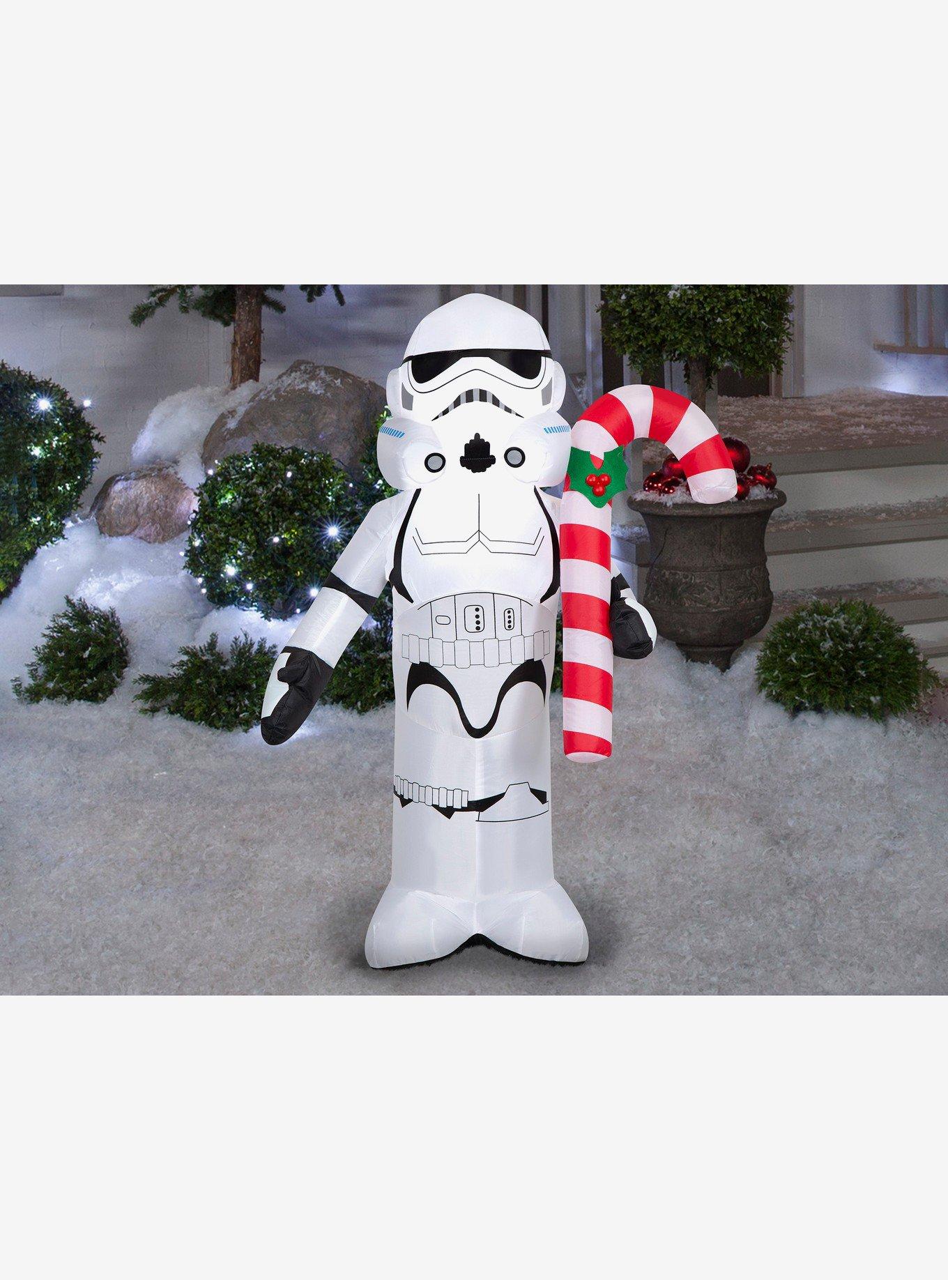 Star Wars Stormtrooper Candy Cane Light-Up Inflatable Decor, , hi-res