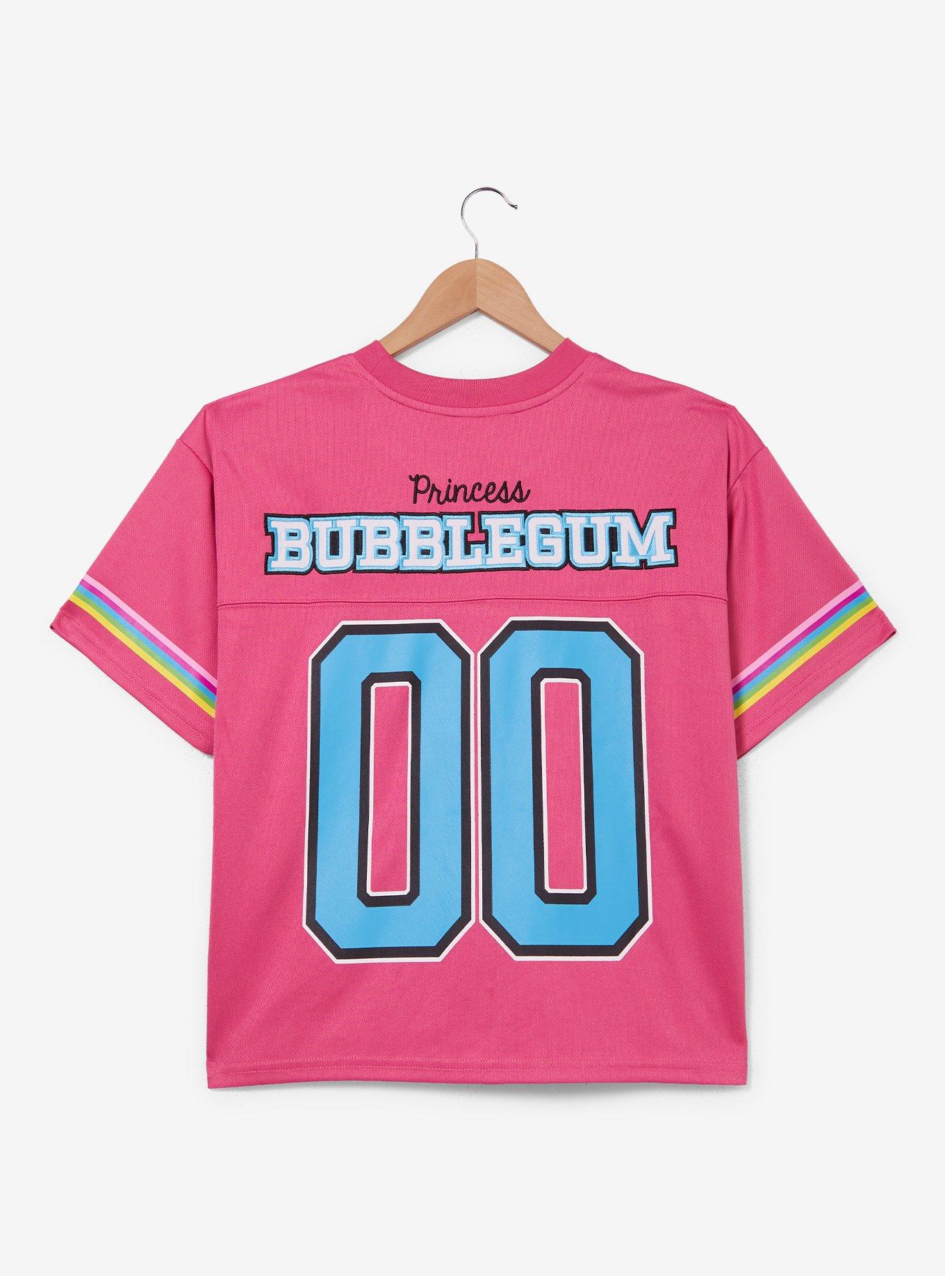 Adventure Time Princess Bubblegum Women's Plus Size Cropped Football Jersey - BoxLunch Exclusive, PINK, alternate