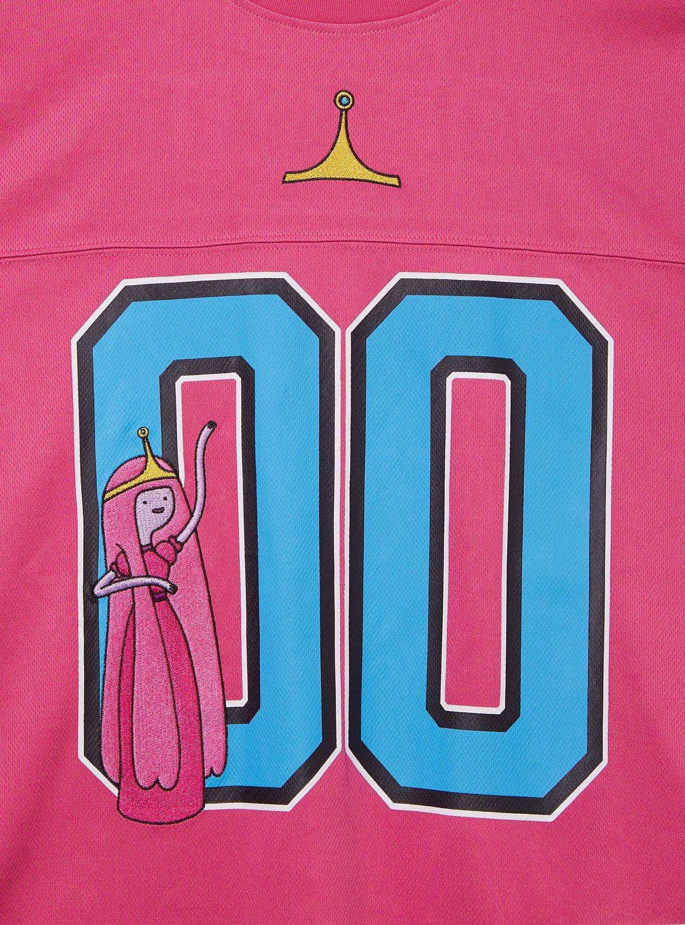 Adventure Time Princess Bubblegum Women's Plus Size Cropped Football Jersey - BoxLunch Exclusive, PINK, alternate