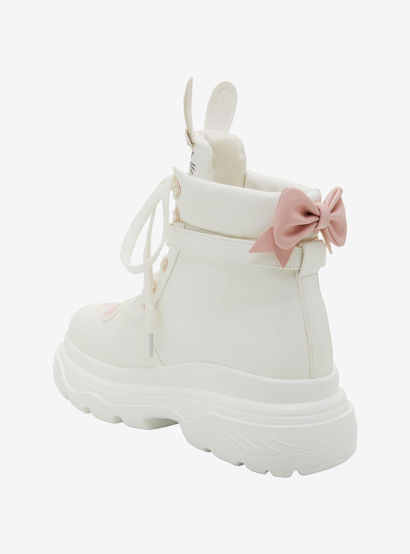 White Bunny Chunky Hi-Top Sneakers, MULTI, alternate