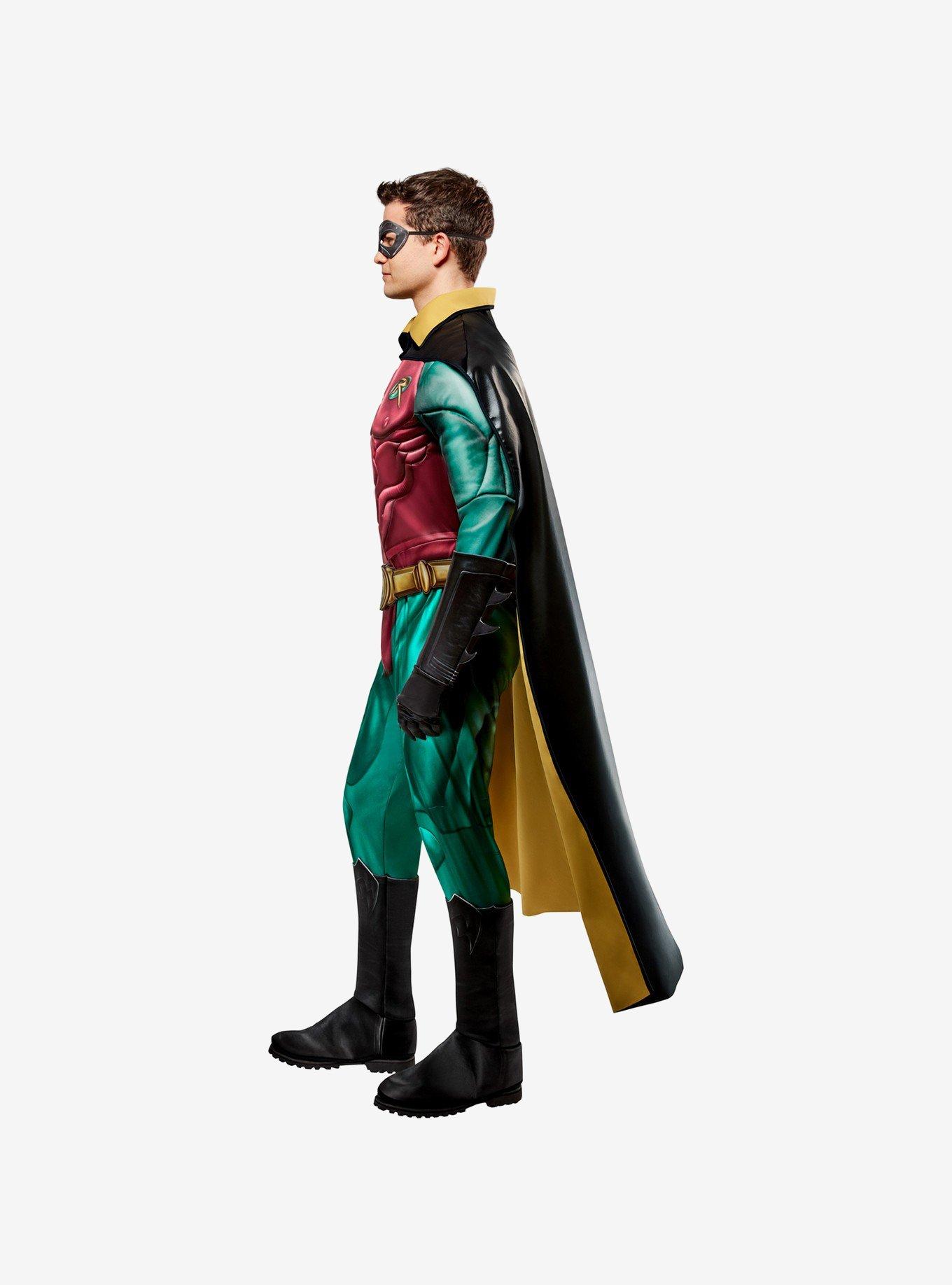 DC Comics Batman Forever Deluxe Robin Adult Costume, BLACK, alternate