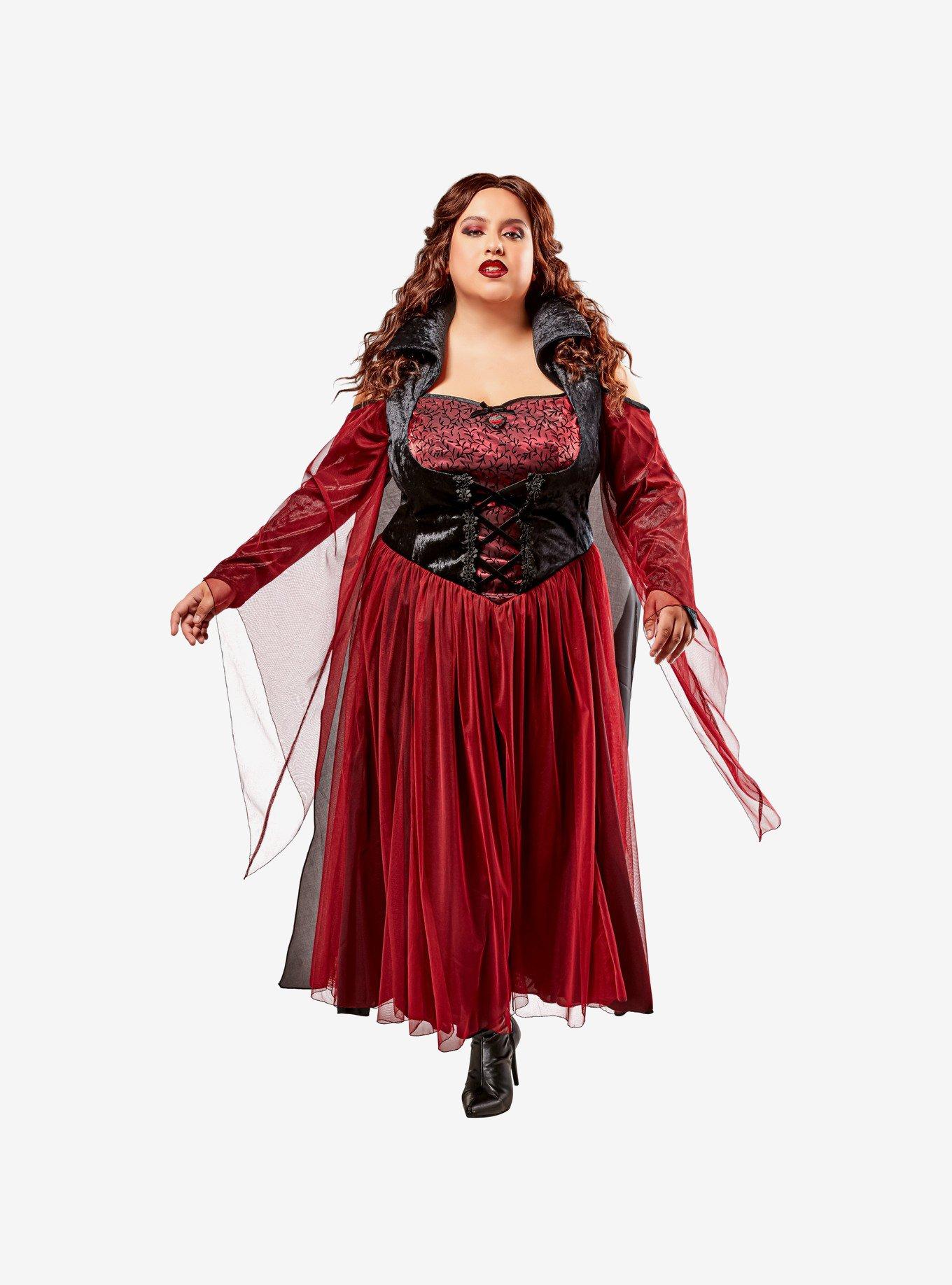 Vampiress Adult Costume Plus Size, , alternate