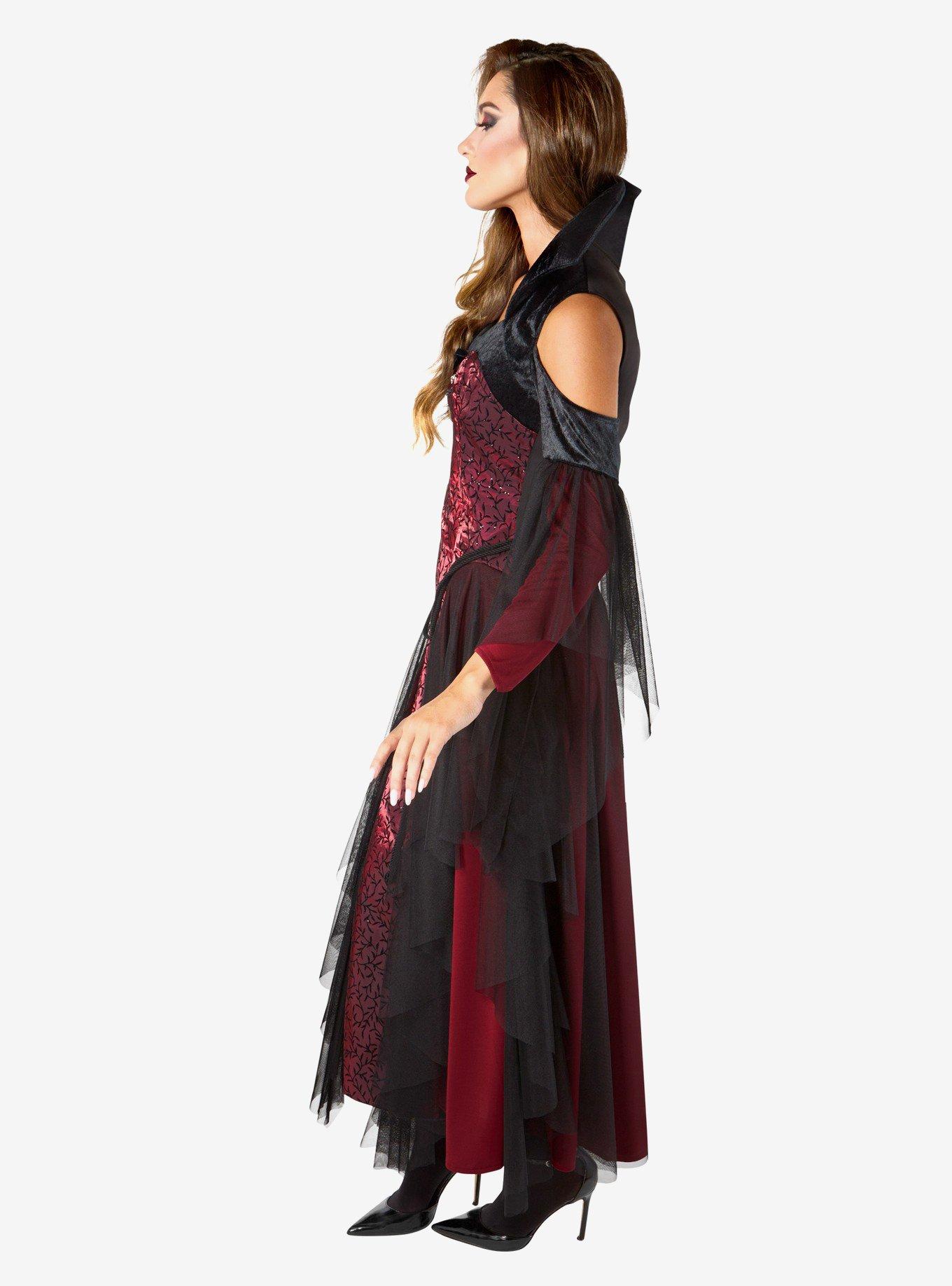 Red Vintage Vampiress Adult Costume, RED, alternate