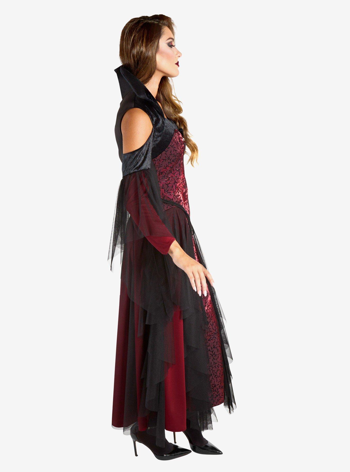 Red Vintage Vampiress Adult Costume, RED, alternate