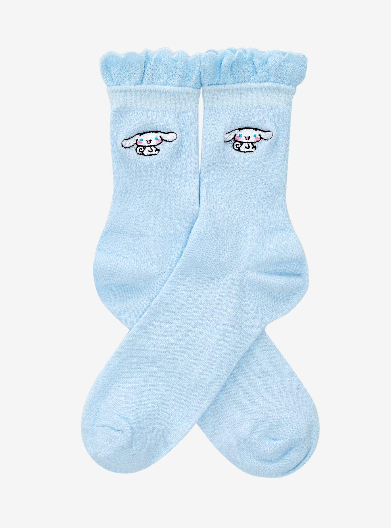 Cinnamoroll Scallop Ruffle Crew Socks, , hi-res