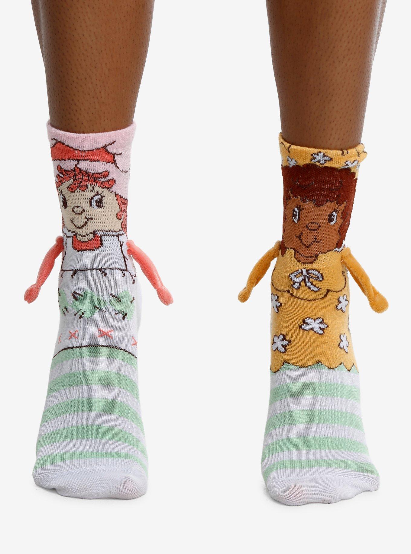 Strawberry Shortcake & Orange Blossom Magnetic Arms Mismatch Crew Socks, , hi-res