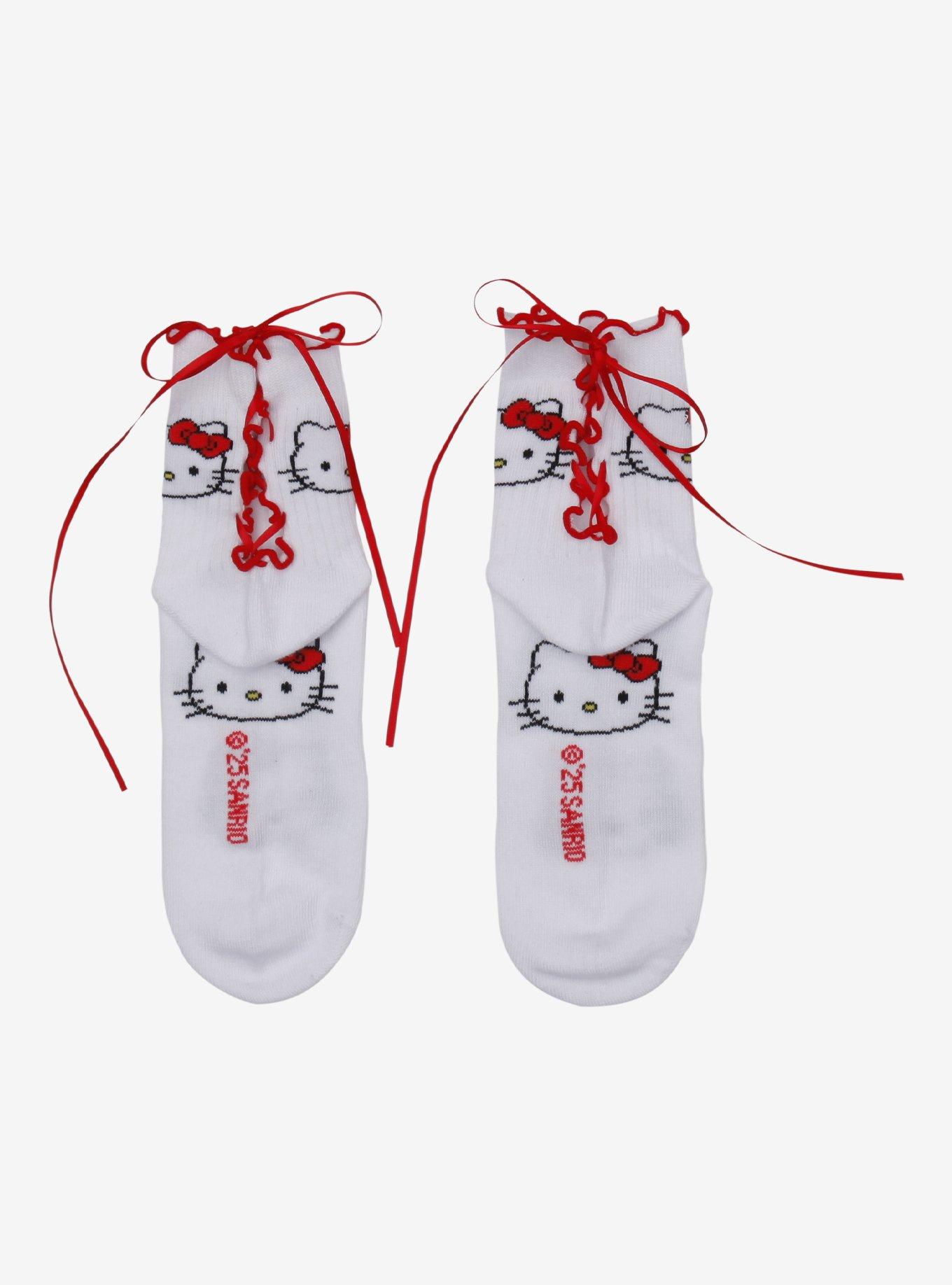 Hello Kitty Red Ribbon Ankle Socks, , hi-res