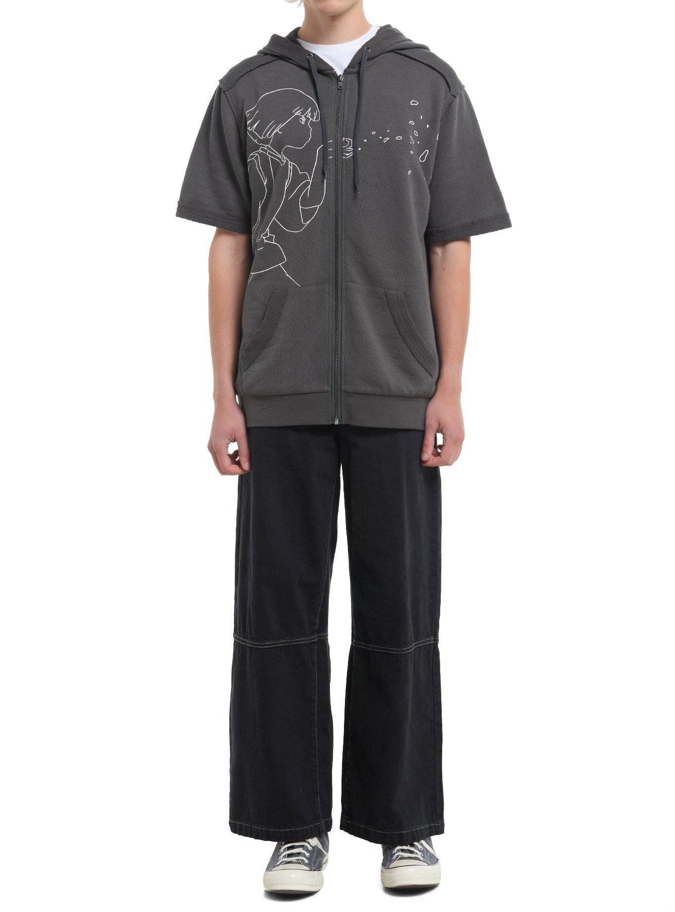 Our Universe Studio Ghibli® Spirited Away Haku Outline Short-Sleeve Hoodie, BLACK, alternate
