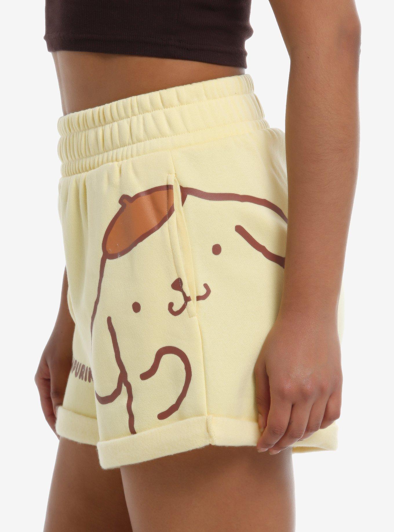 Pompompurin Cuffed Girls Lounge Shorts, , hi-res