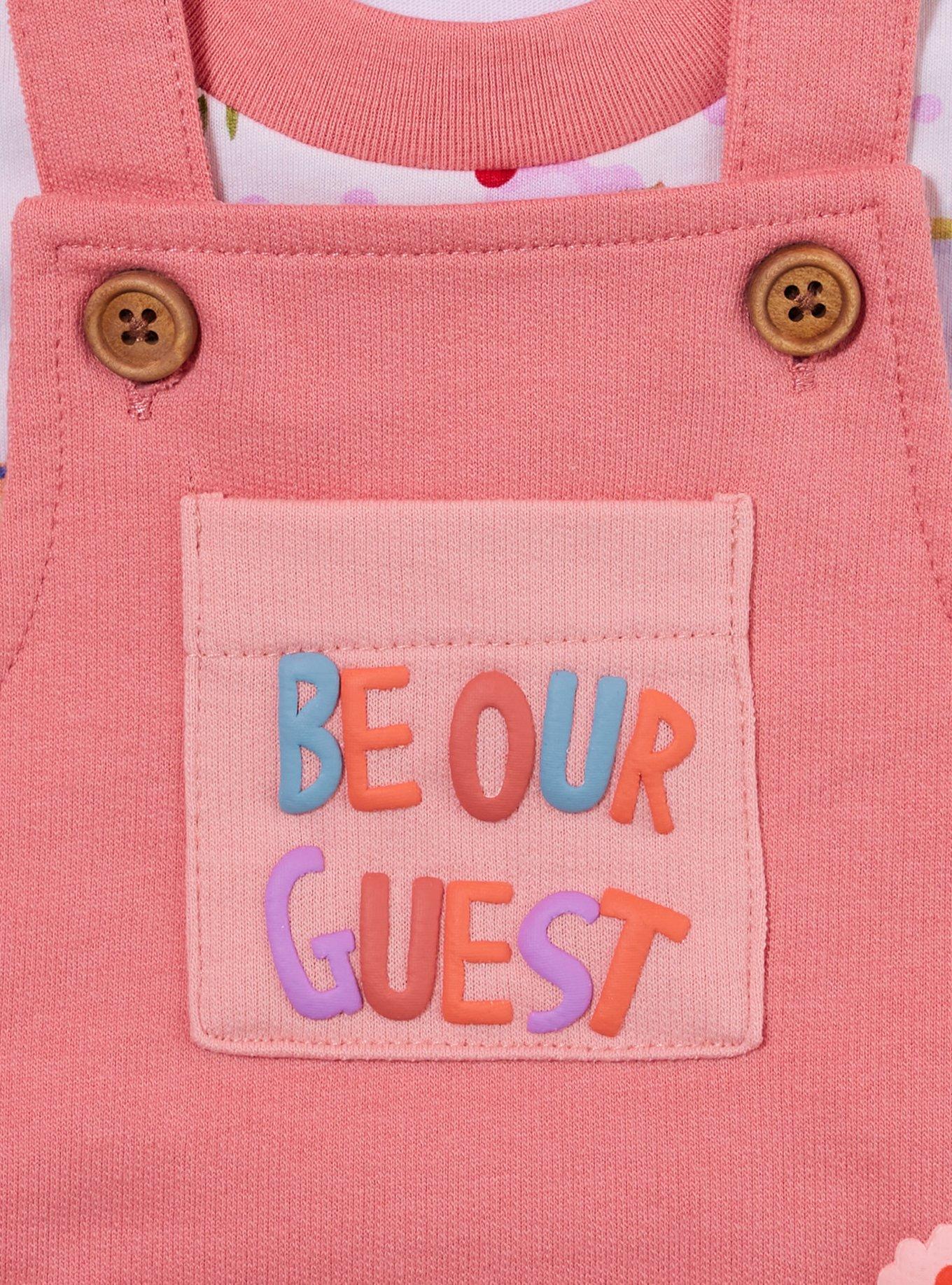 Disney Beauty and the Beast Be Our Guest Infant T-Shirt and Overall Set, BEIGE, alternate