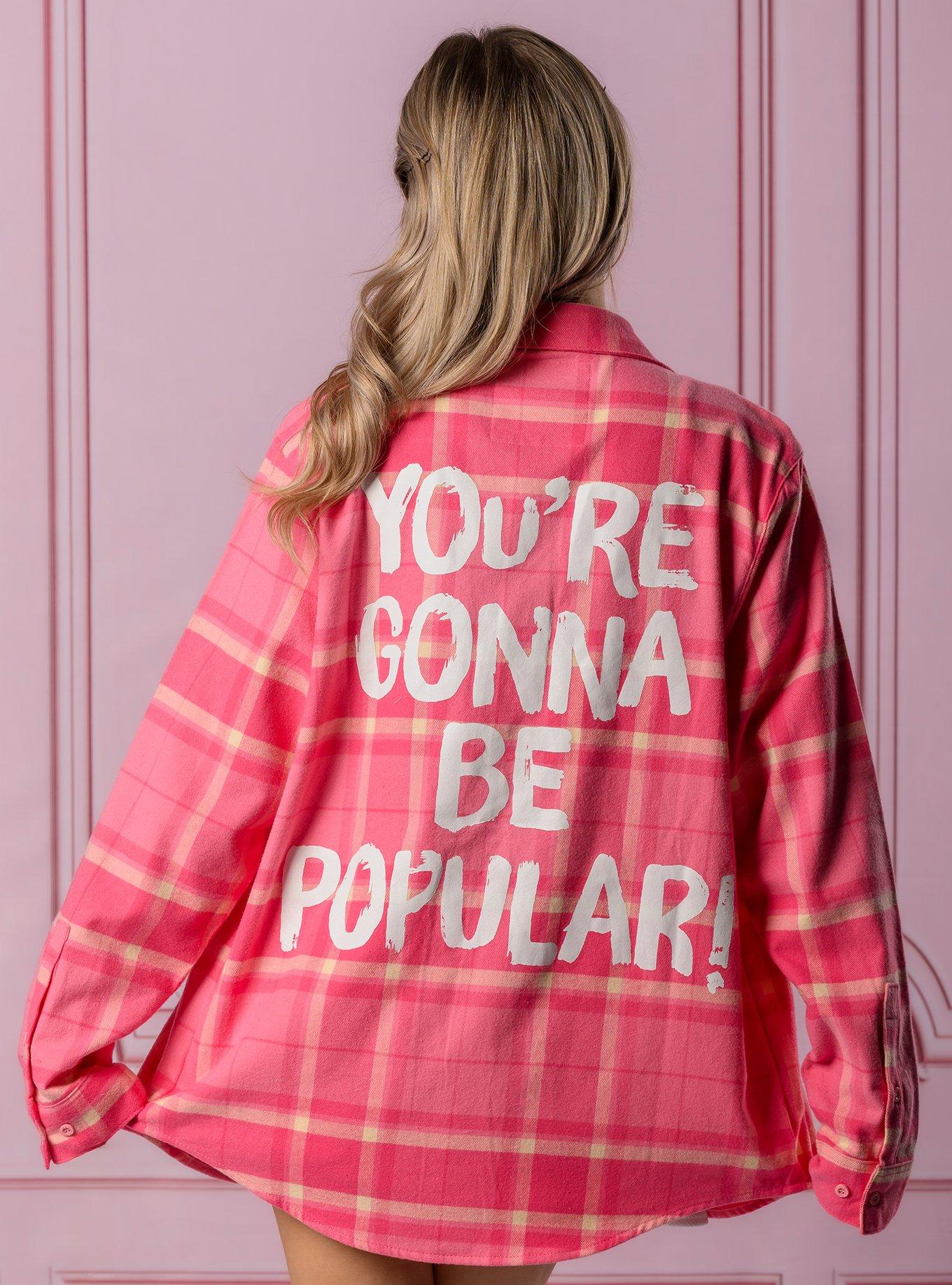 Cakeworthy Wicked Glinda Embroidered Flannel, PINK, alternate