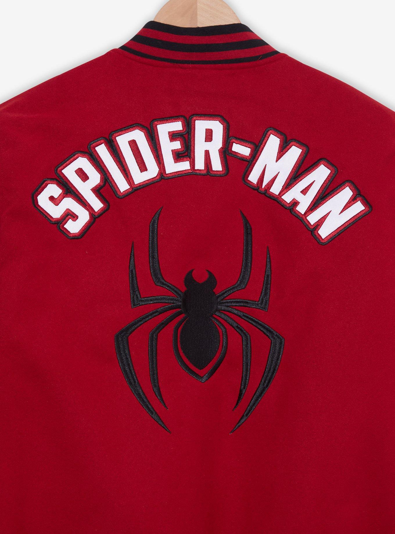 Marvel Spider-Man: Into the Spider-Verse Miles Morales Varsity Jacket - BoxLunch Exclusive, DARK RED, alternate