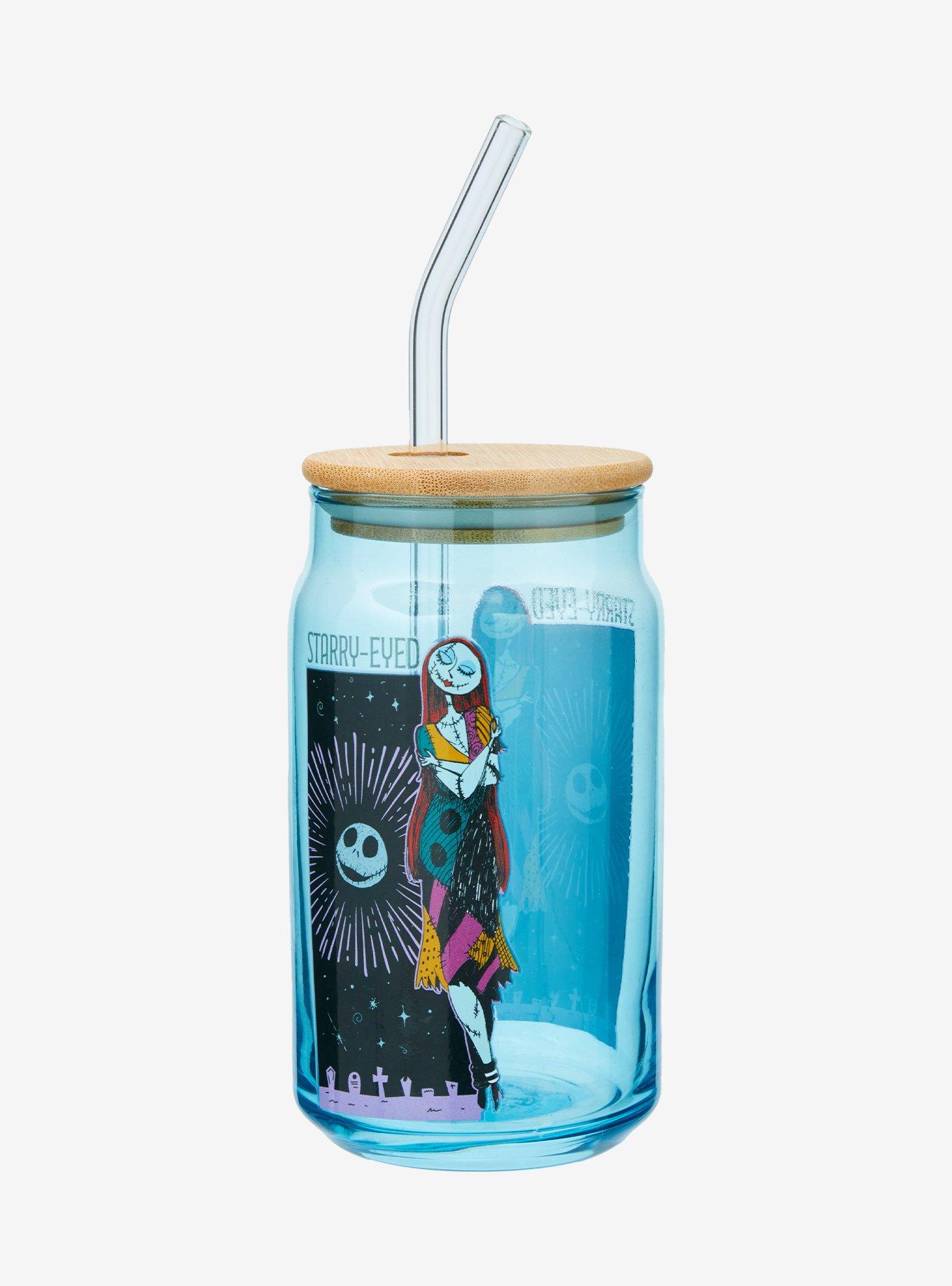 Disney The Nightmare Before Christmas Sally & Jack Glass Cup with Straw, , alternate