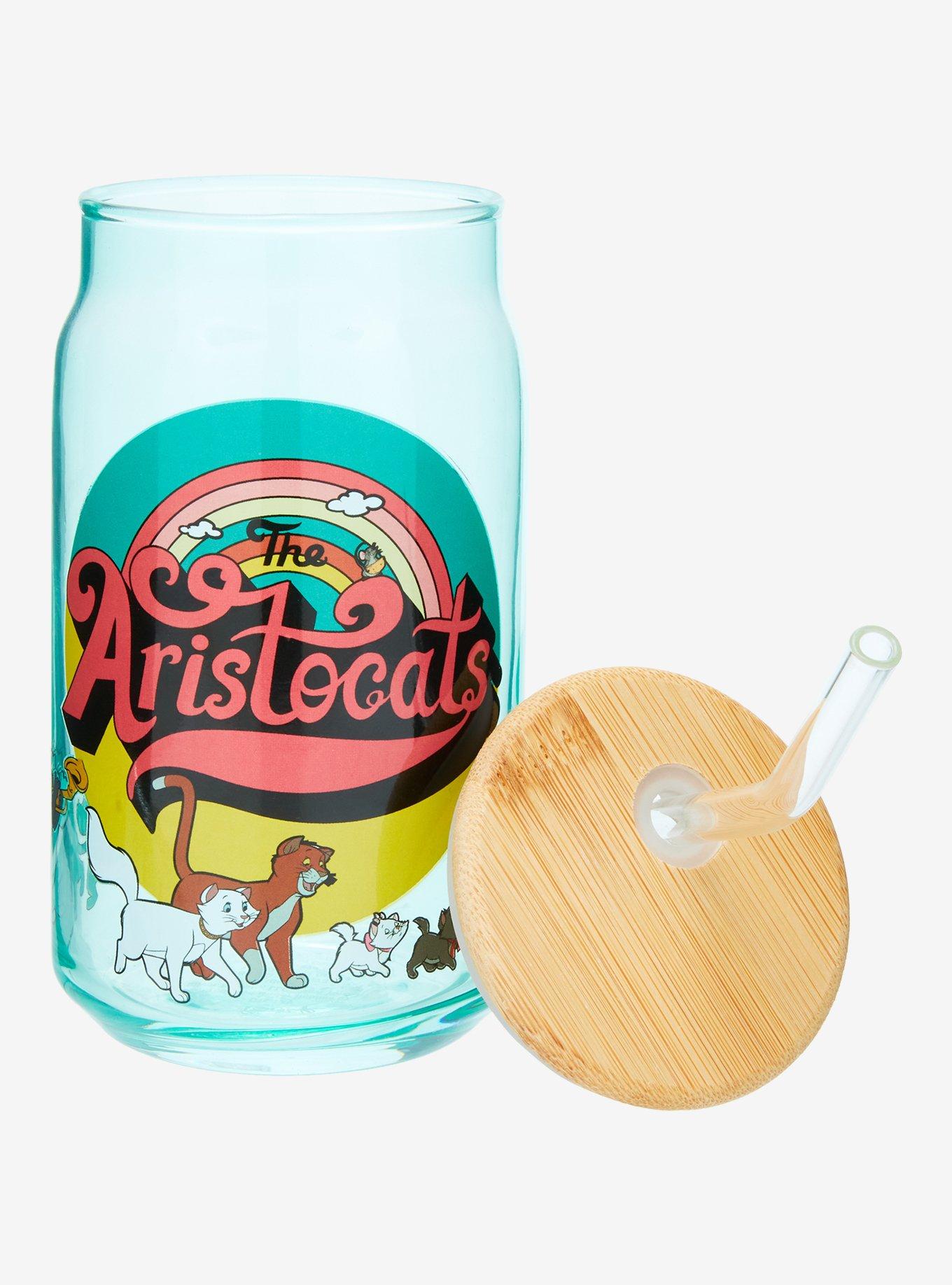 Disney The Aristocats Retro Glass Tumbler with Straw