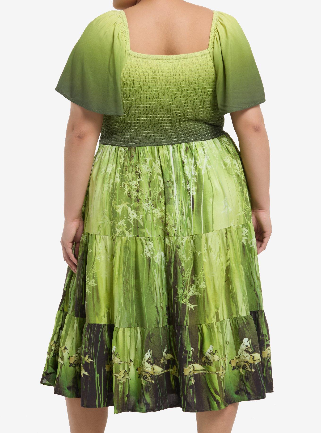 Her Universe Star Wars Endor Watercolor Dress Plus Size Her Universe Exclusive, MULTI, alternate