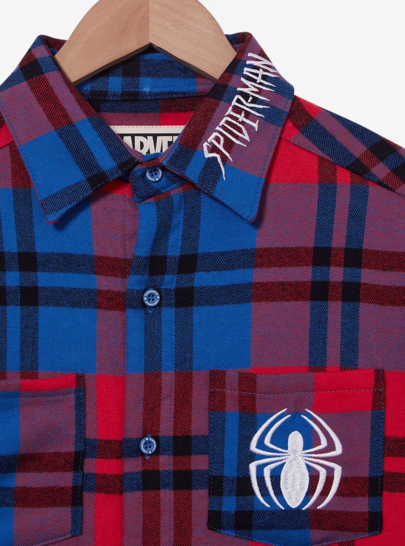 Cakeworthy Marvel Spider-Man Spider Red & Blue Flannel, , hi-res