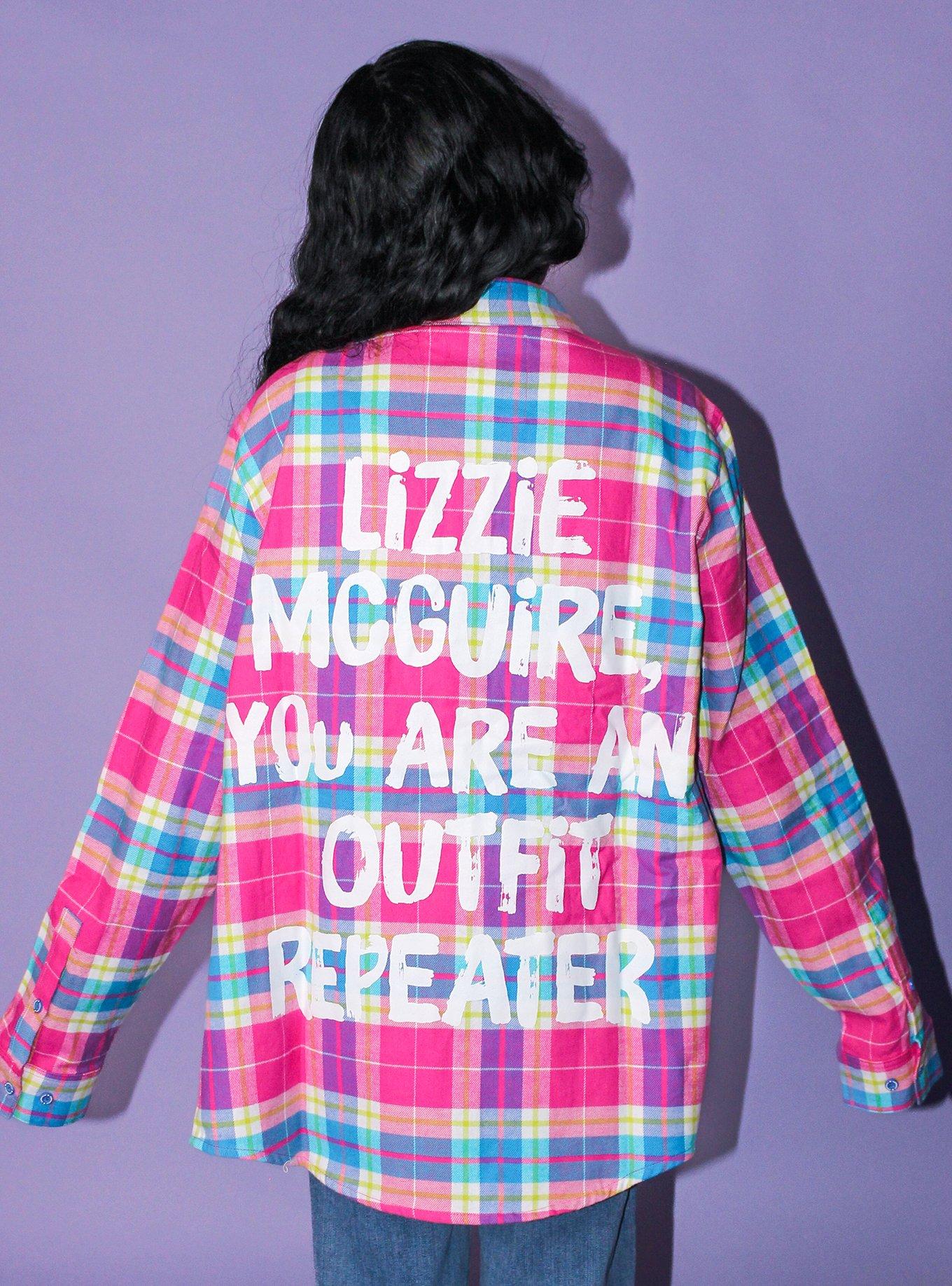 Cakeworthy Lizzie McGuire Cartoon Lizzie Outfit Repeater Flannel, MULTI, alternate