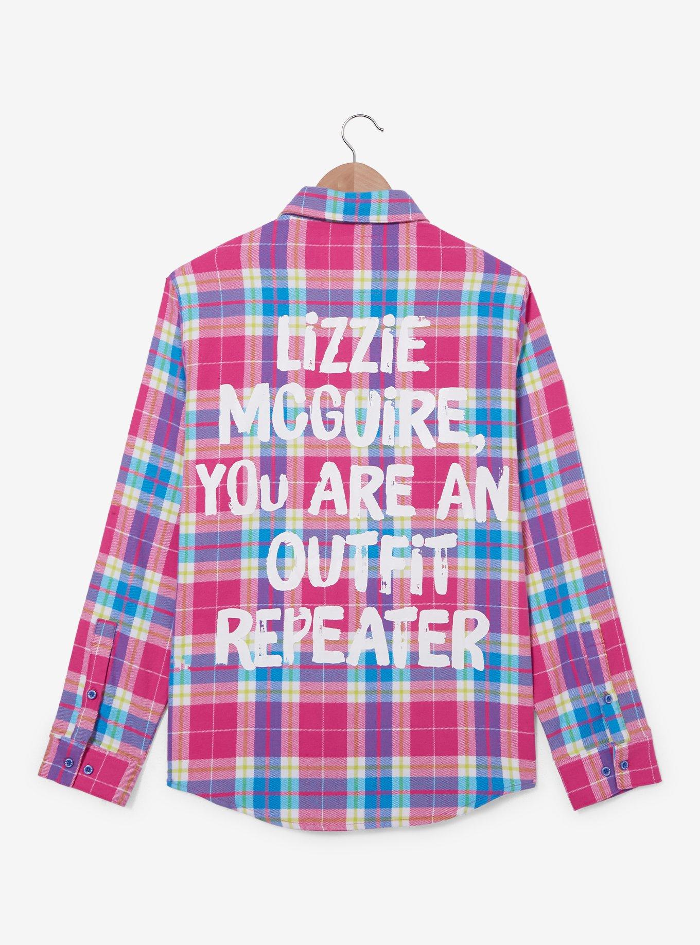 Cakeworthy Lizzie McGuire Cartoon Lizzie Outfit Repeater Flannel, MULTI, alternate