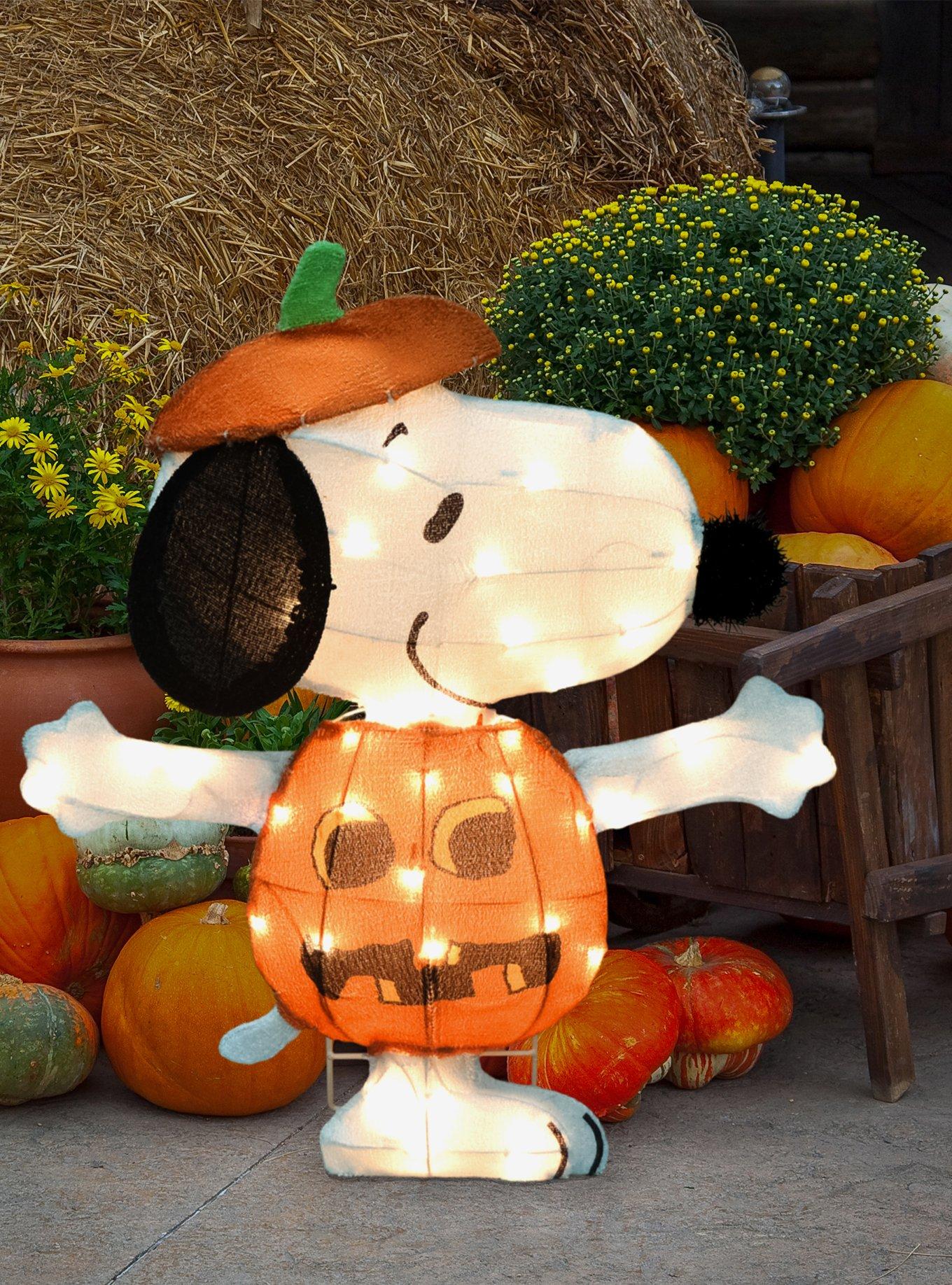 Peanuts Snoopy in Jack-O-Lantern PreLit Yard Decor, , hi-res