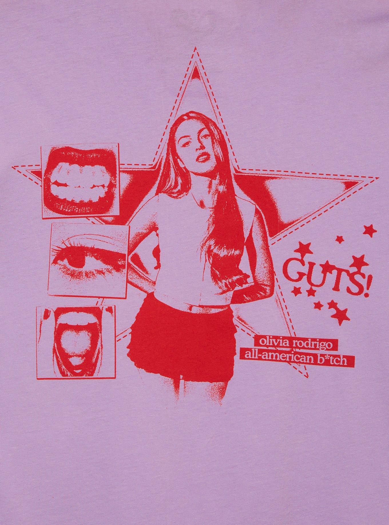 Olivia Rodrigo Spill Ur Guts Women's Cropped T-Shirt - BoxLunch Exclusive, LILAC, alternate