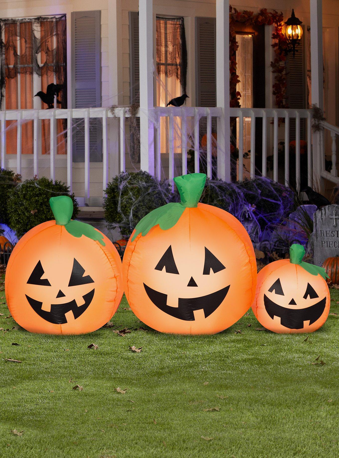 Jack-O'-Lantern Trio Inflatable Decor, , hi-res