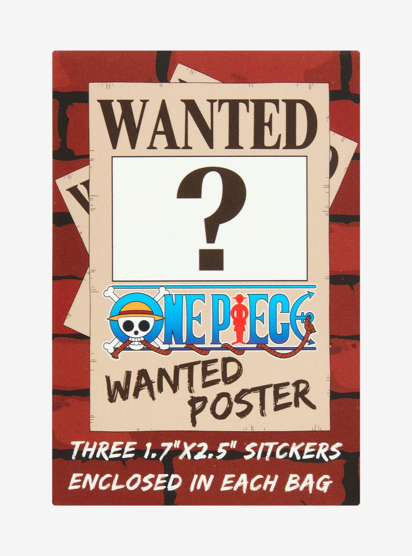 One Piece Wanted Poster Blind Bag Sticker Set, , hi-res