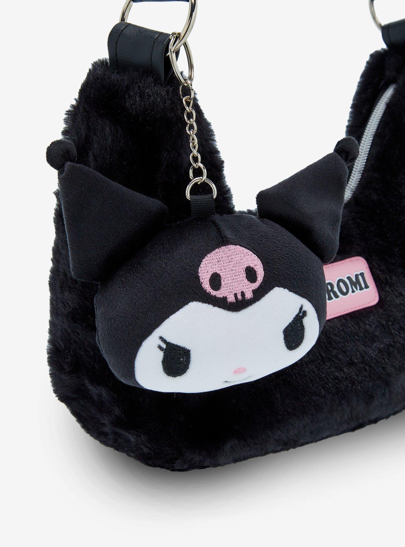 Kuromi Fuzzy Shoulder Bag, , alternate