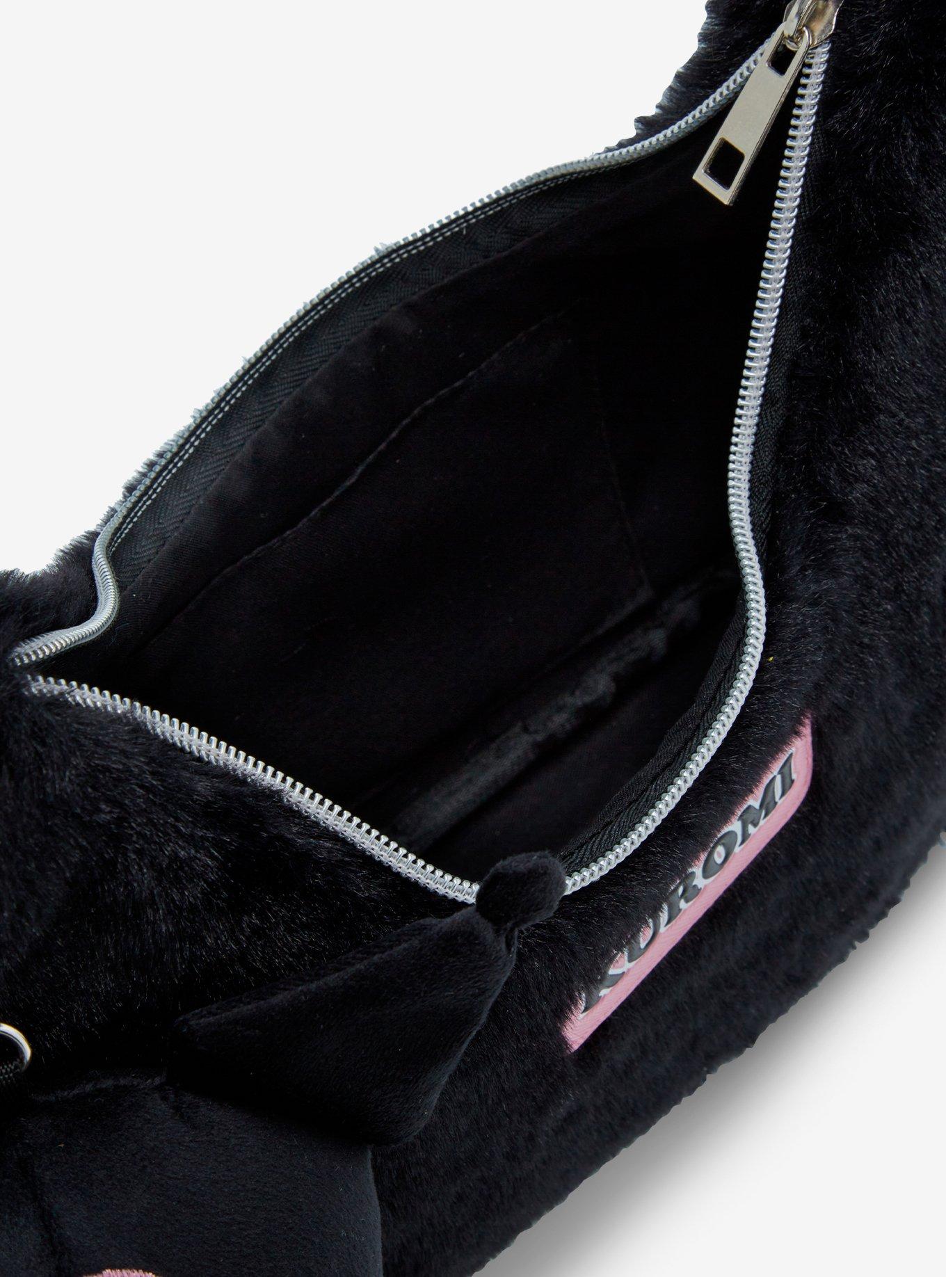 Kuromi Fuzzy Shoulder Bag, , alternate