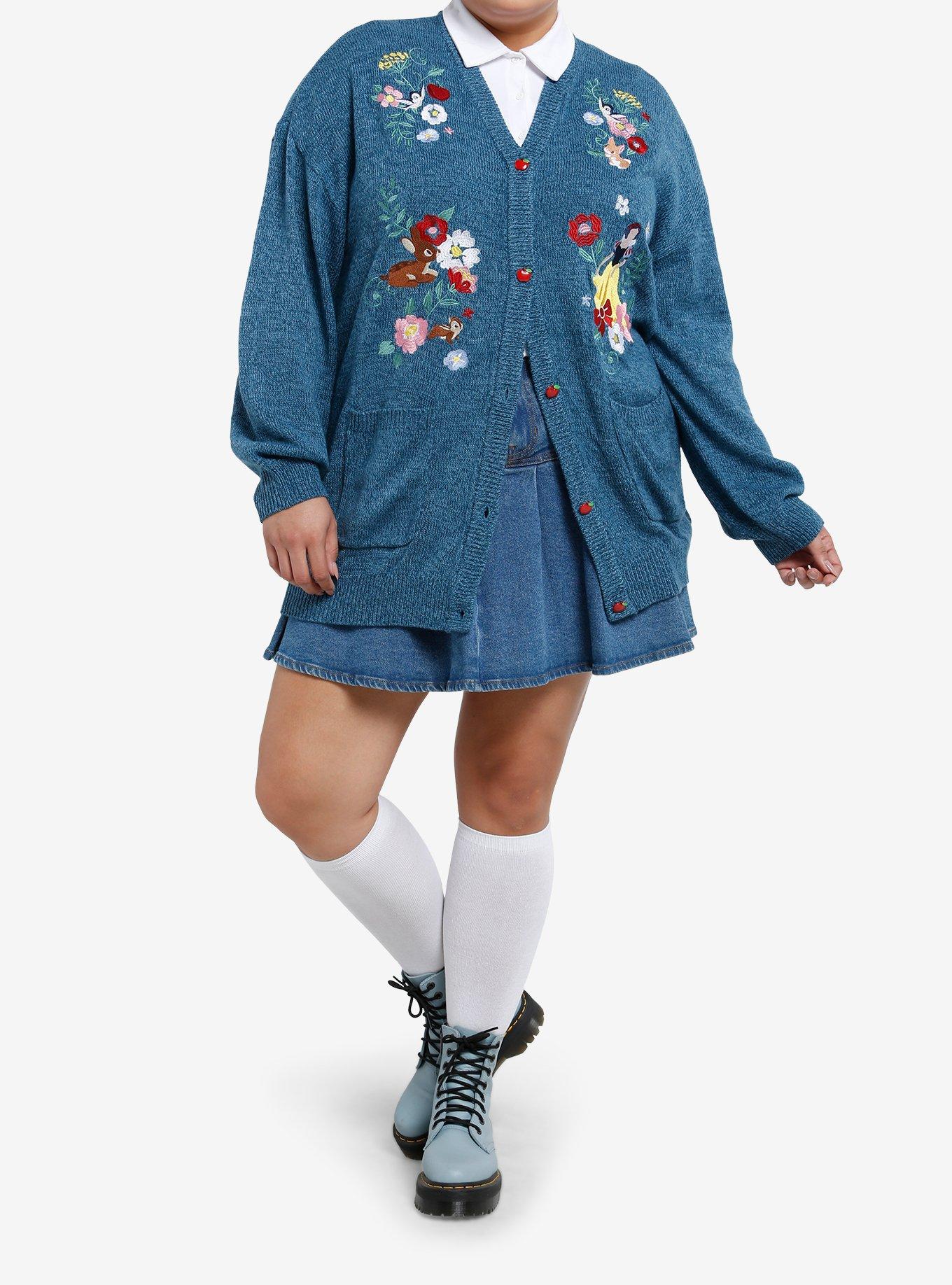 Disney Snow White And The Seven Dwarfs Flowers & Animals Girls Cardigan Plus Size, MULTI, alternate