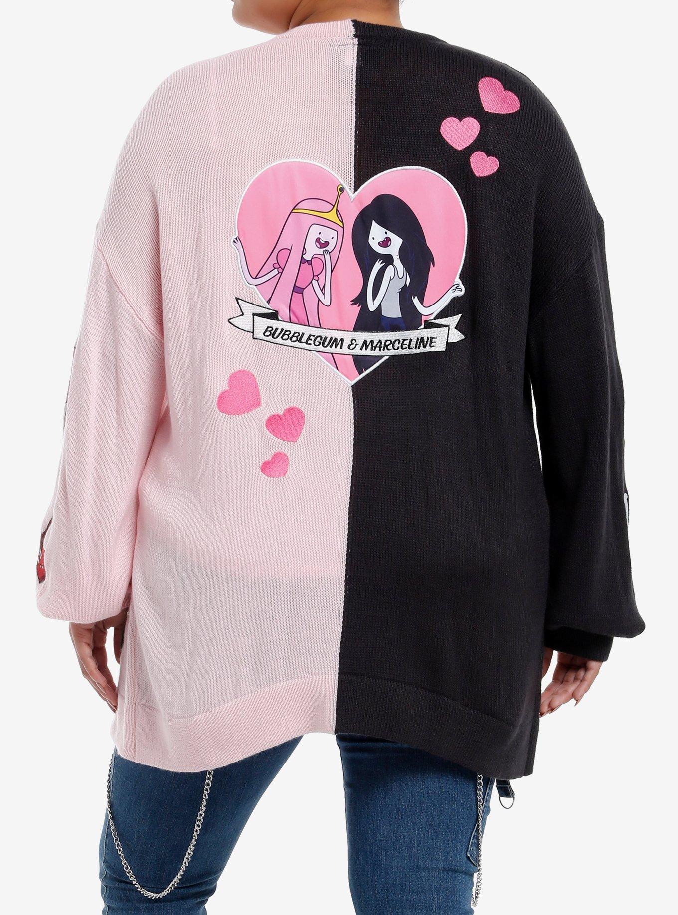 Adventure Time Marceline & Princess Bubblegum Hearts Girls Cardigan Plus Size, MULTI, alternate