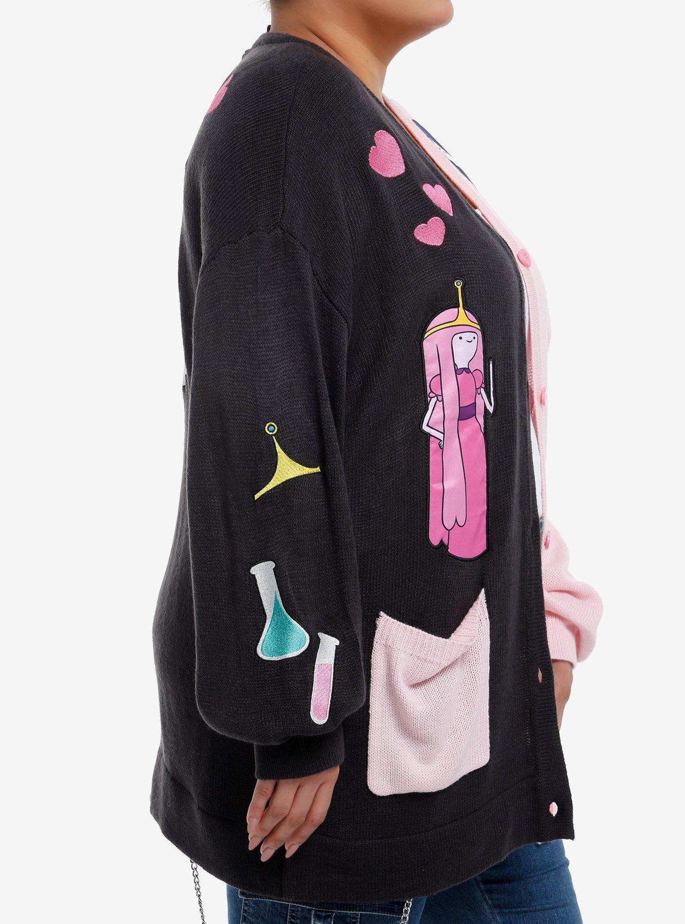Adventure Time Marceline & Princess Bubblegum Hearts Girls Cardigan Plus Size, MULTI, alternate