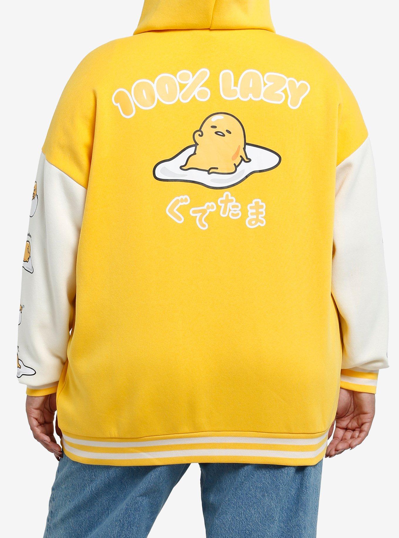 Gudetama Puff Print Girls Oversized Hoodie Plus Size, , hi-res