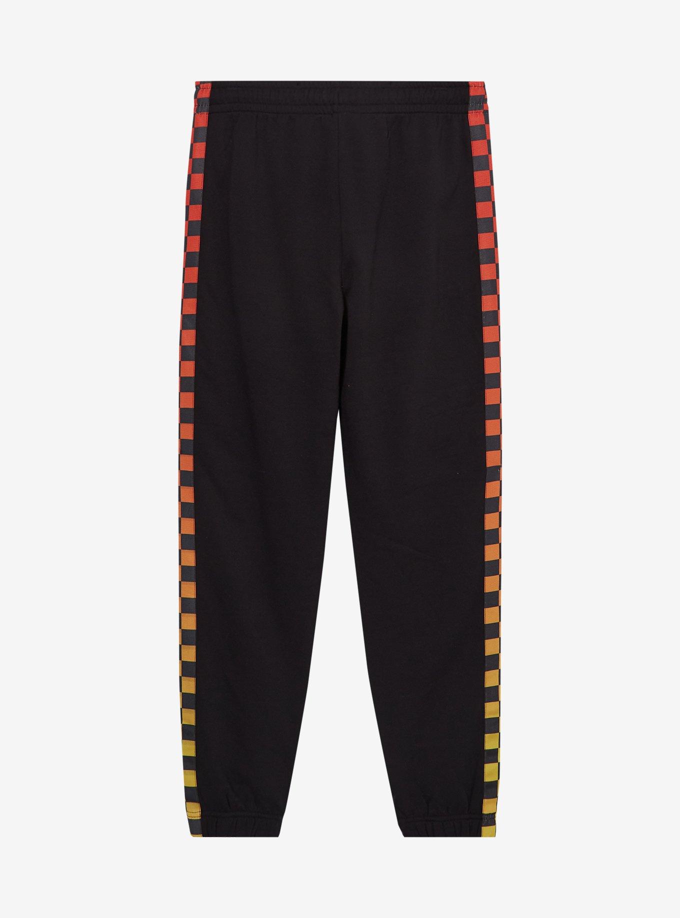 Disney Pixar Cars Lightning McQueen Checkered Joggers - BoxLunch Exclusive, BLACK, alternate