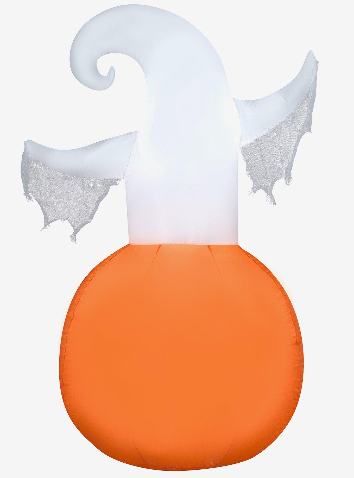 Ghost On Jack-O'-Lantern Inflatable Decor, , alternate