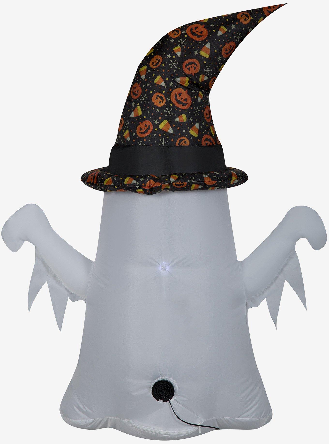 Ghost in Witch Hat Inflatable Decor, , alternate