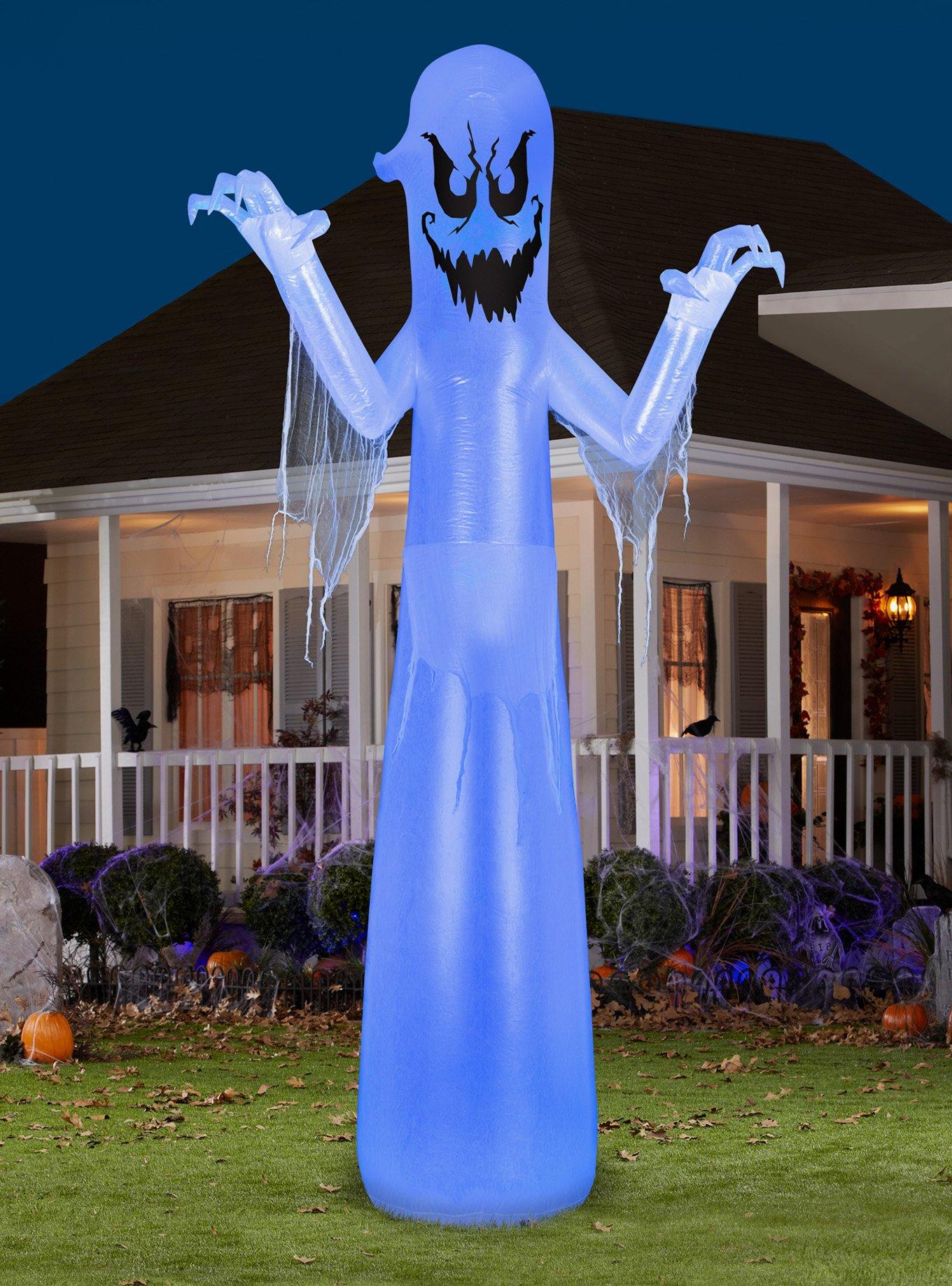 Giant Spooky Ghost with Flickering Light Inflatable Airblown, , alternate