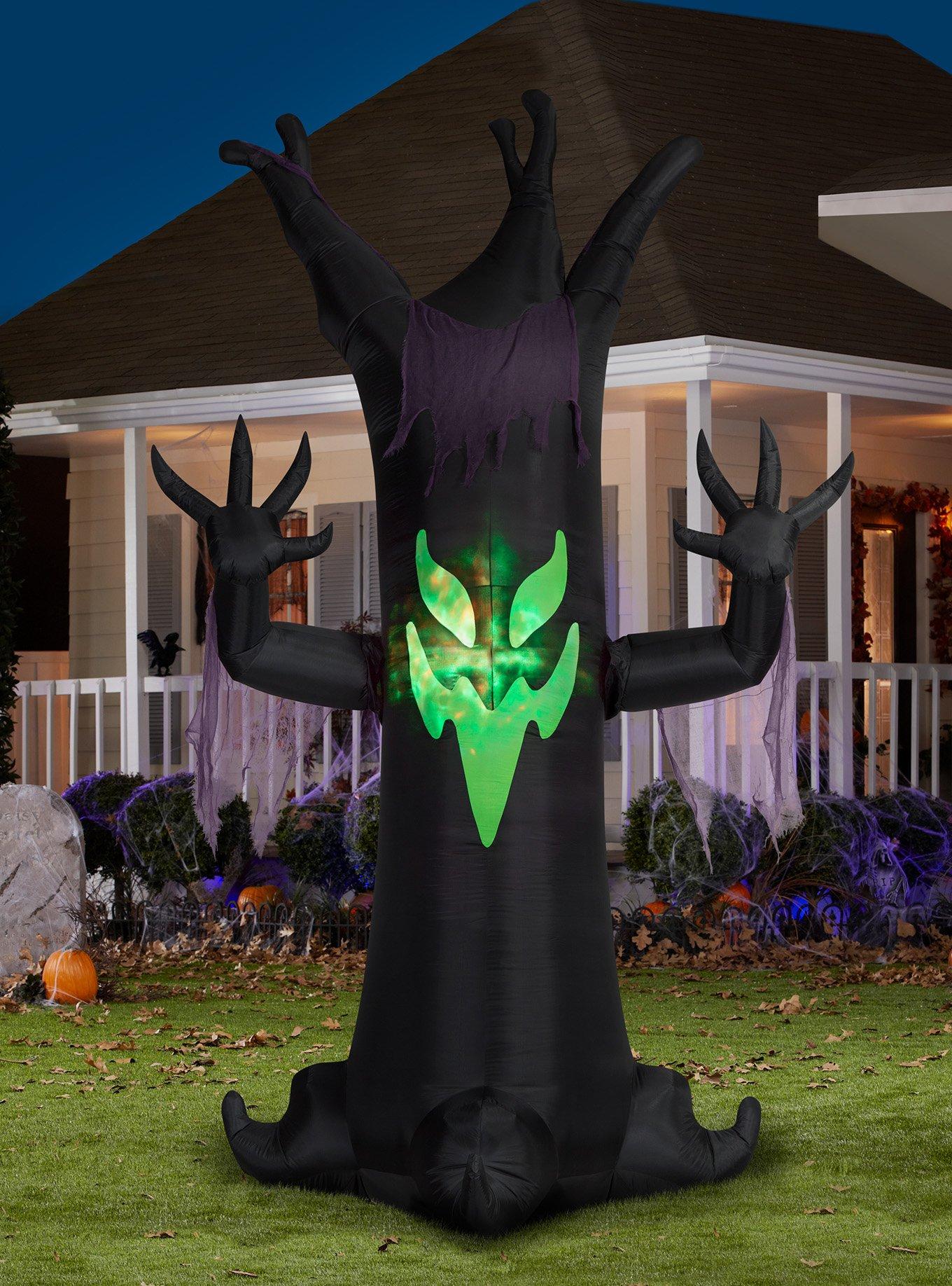 Giant Animated Scary Tree Fire & Ice Light Inflatable Airblown, , alternate