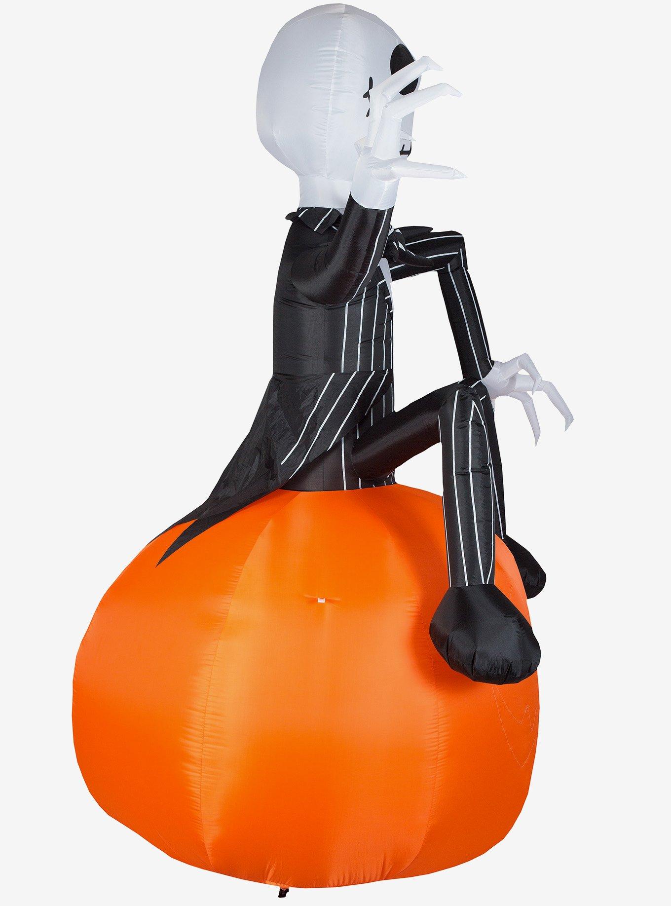 Disney Nightmare Before Christmas Jack Skellington On Jack-O'-Lantern Inflatable Decor, , alternate