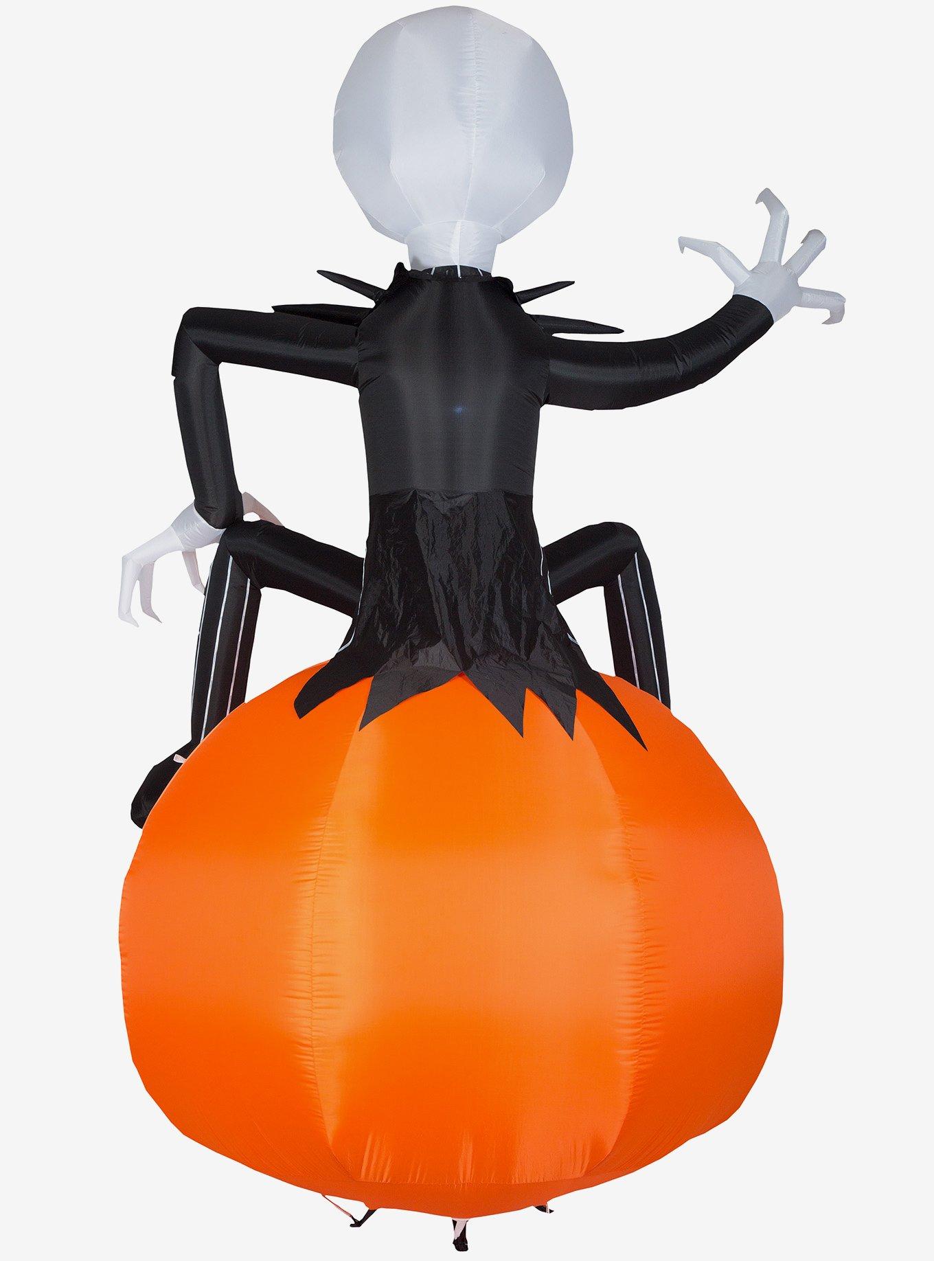 Disney Nightmare Before Christmas Jack Skellington On Jack-O'-Lantern Inflatable Decor, , alternate