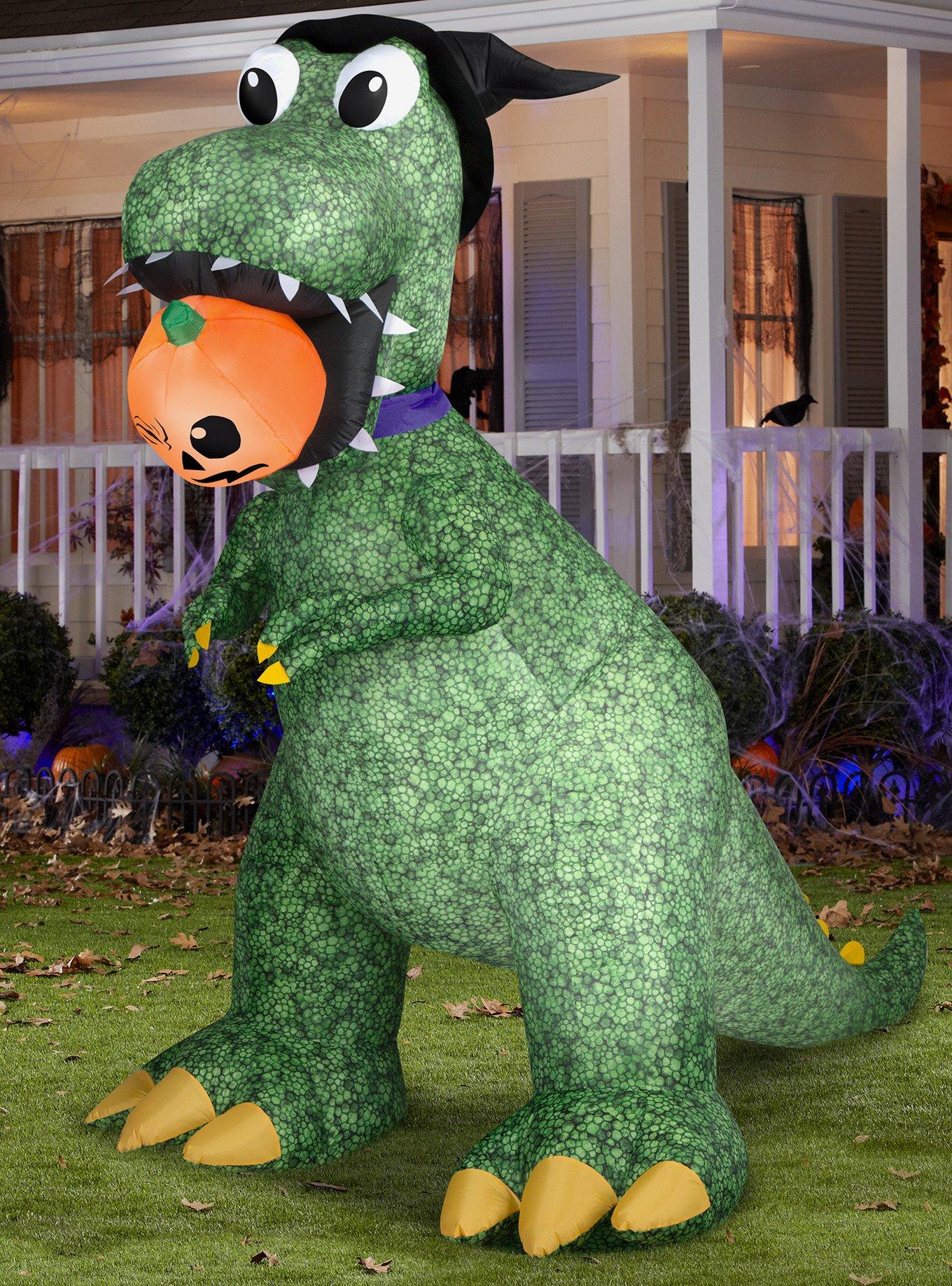 Animated T-Rex Jack-O'-Lantern Inflatable Decor, , hi-res