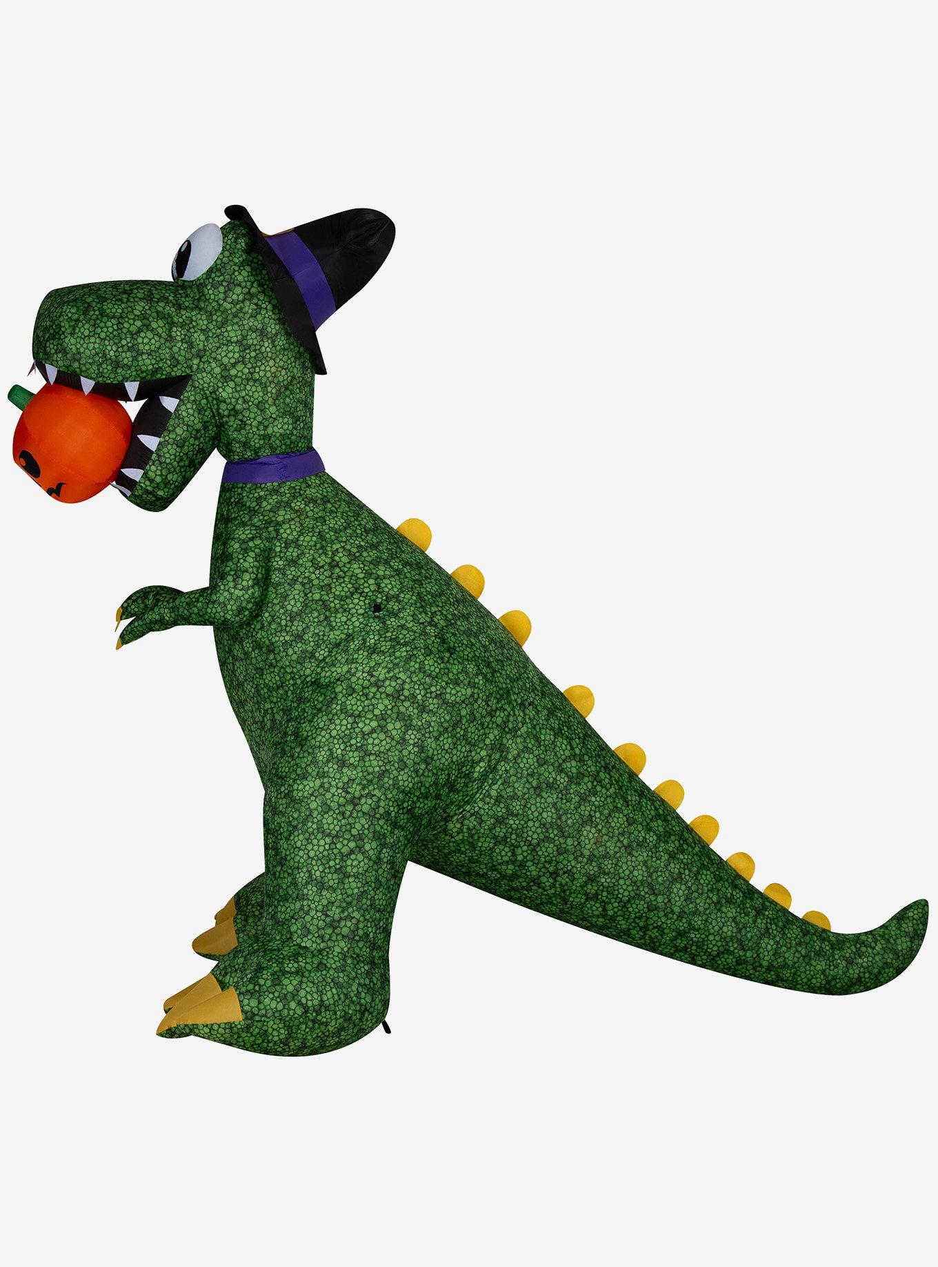 Animated T-Rex Jack-O'-Lantern Inflatable Decor, , alternate