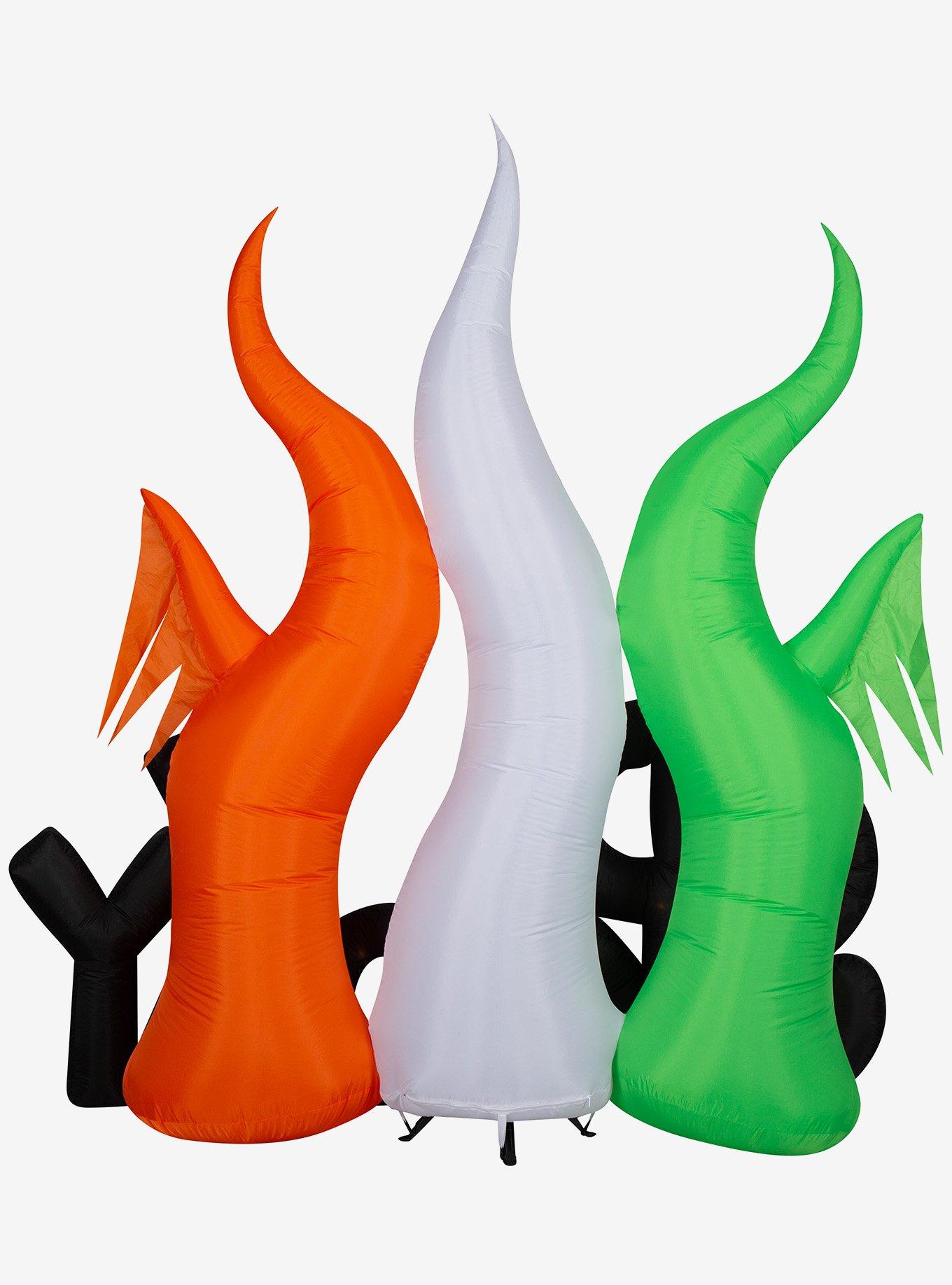 Ghosts with "Spooky" Sign Inflatable Decor, , alternate