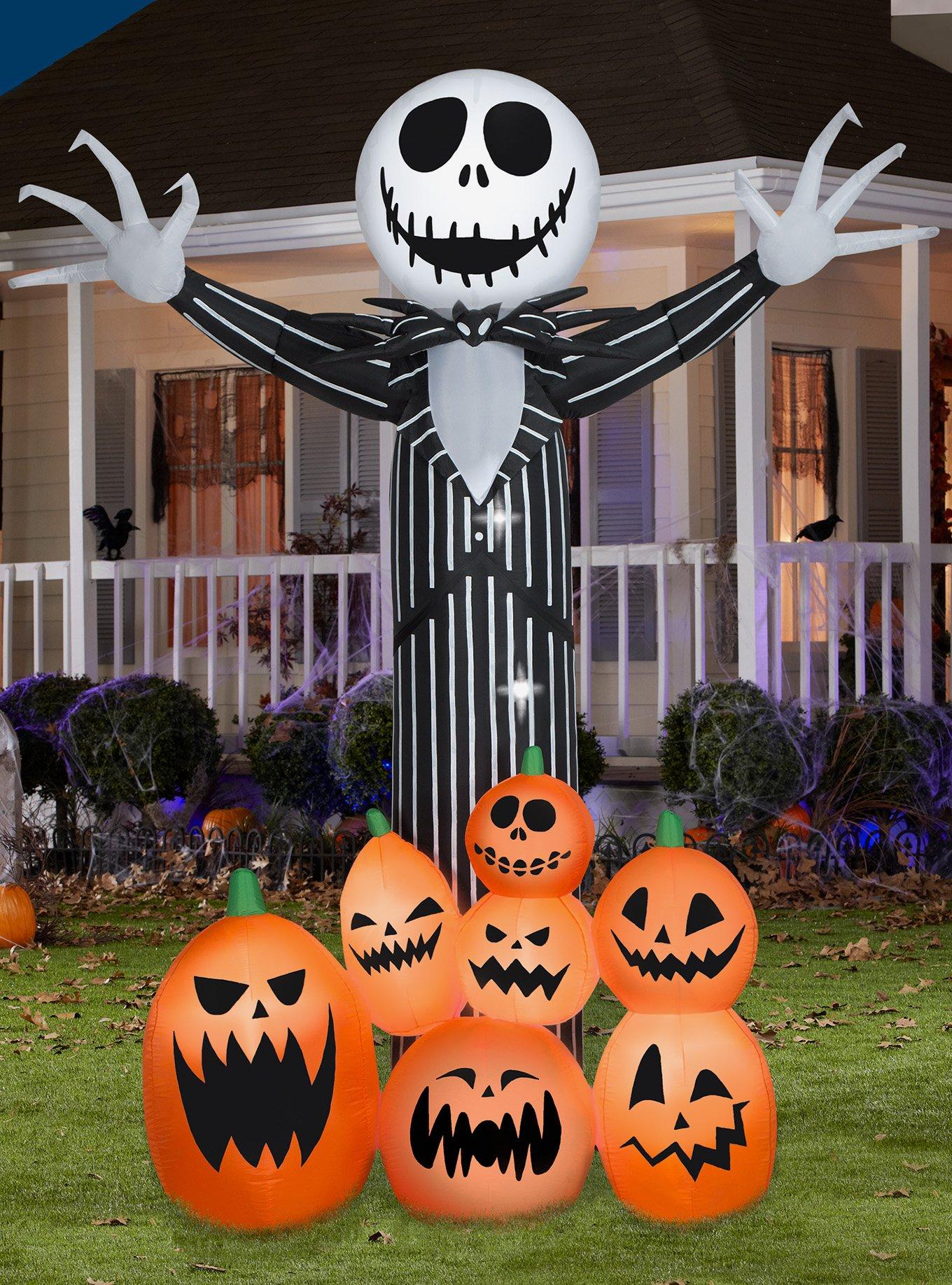 Disney Nightmare Before Christmas Jack Skellington Jack-O'-Lanterns Inflatable Decor, , hi-res