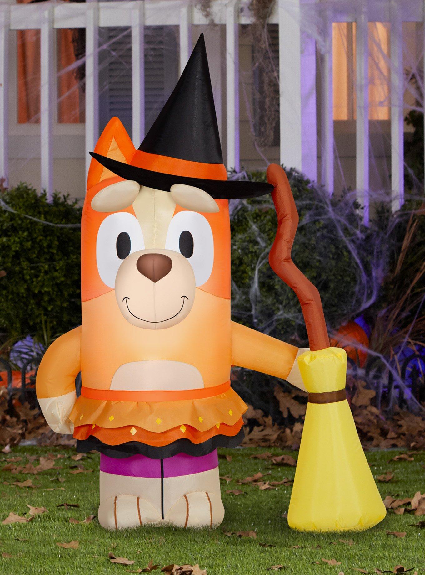 Bluey Bingo in Witch Costume Inflatable Decor