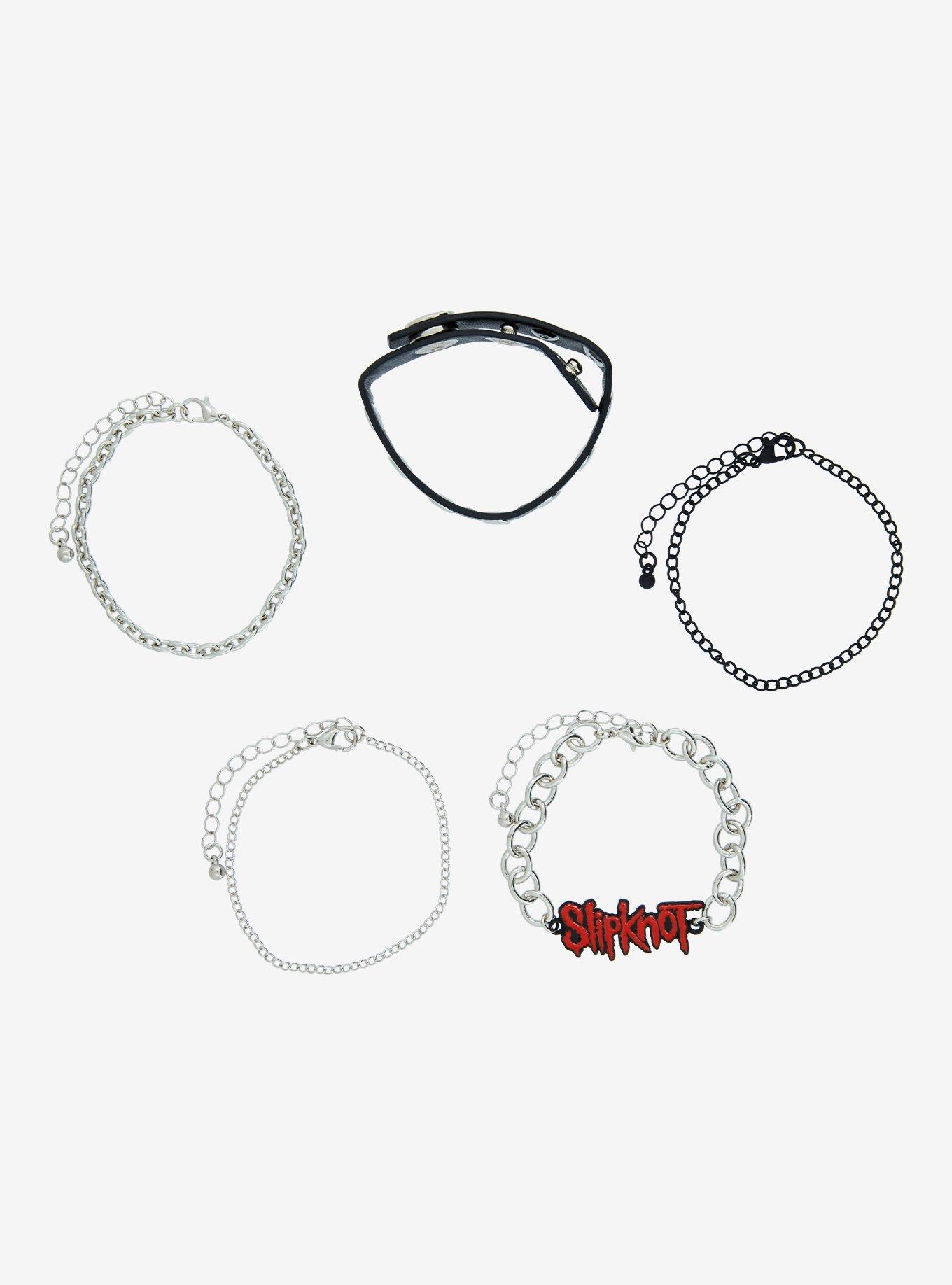 Slipknot Logo Chain Bracelet Set, , hi-res