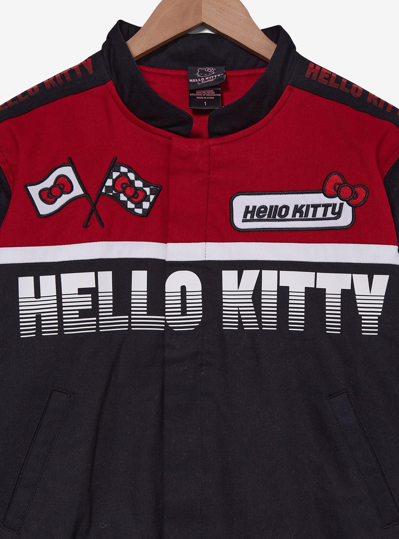 Sanrio Hello Kitty Flames Racing Cropped Women's Plus Size Racing Jacket - BoxLunch Exclusive, , hi-res