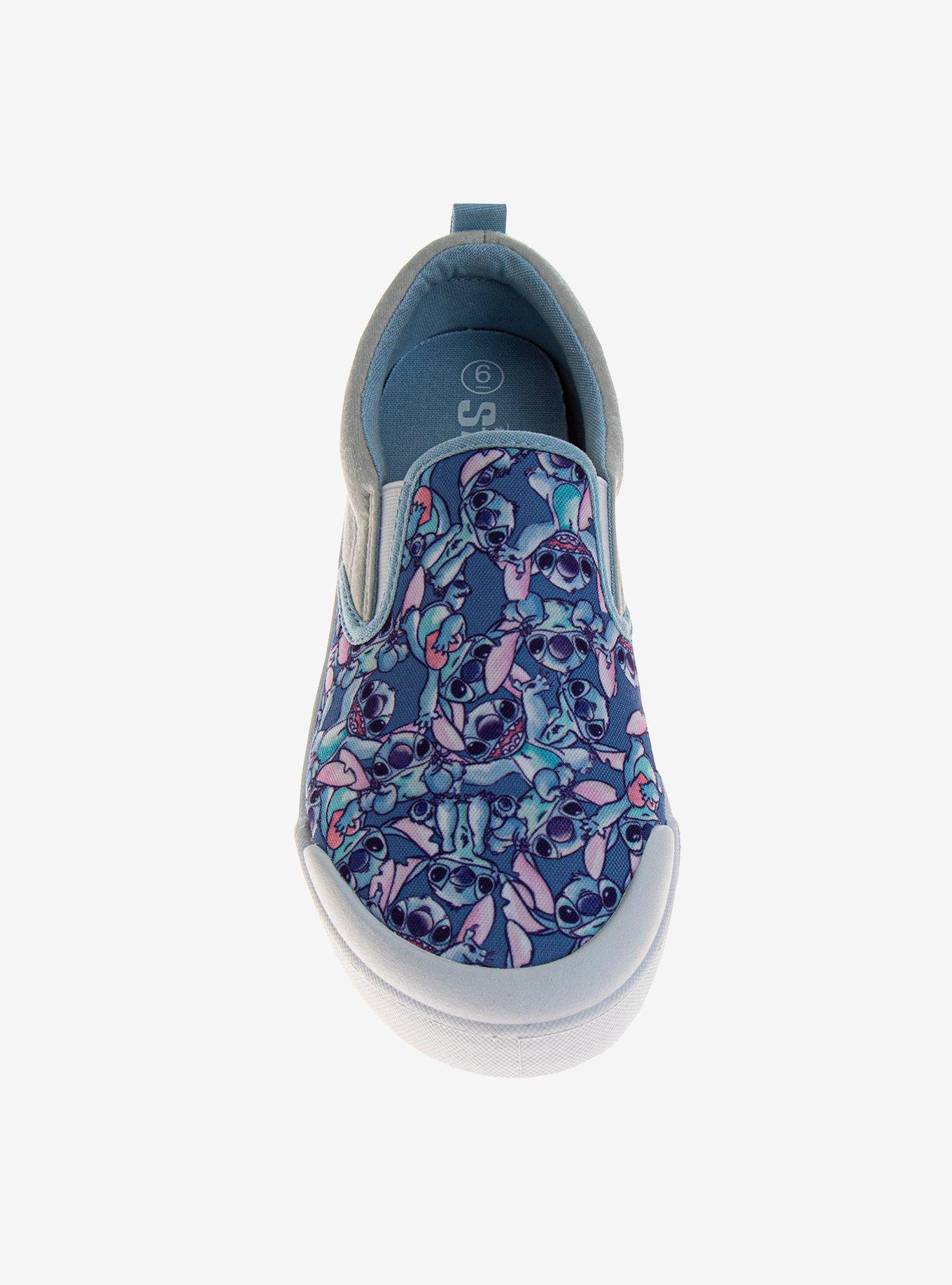 Disney Lilo and Stitch Angel Girls Slip On Low Top Canvas Sneakers, BLUE, alternate