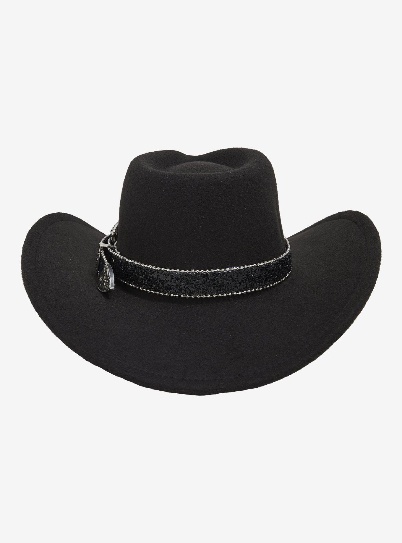Black Bling Buckle Cowboy Hat, , alternate