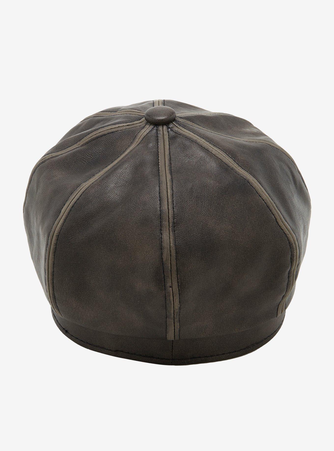 Western Buckle Faux Leather Cabbie Hat, , alternate